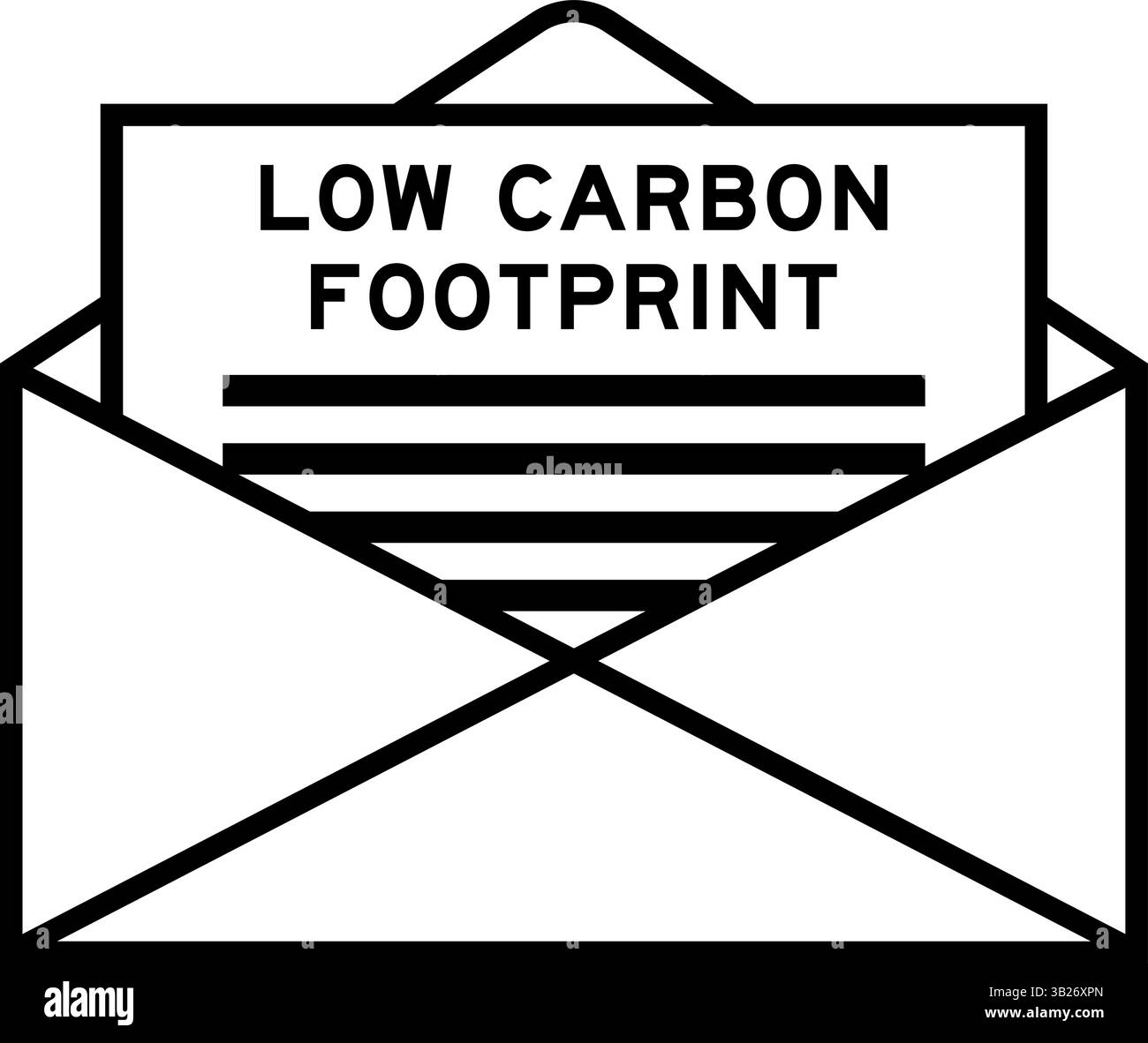 Enveloppe et lettre avec le mot empreinte carbone faible comme titre Illustration de Vecteur Enveloppe et lettre avec le mot empreinte carbone faible comme titre Illustration de Vecteur