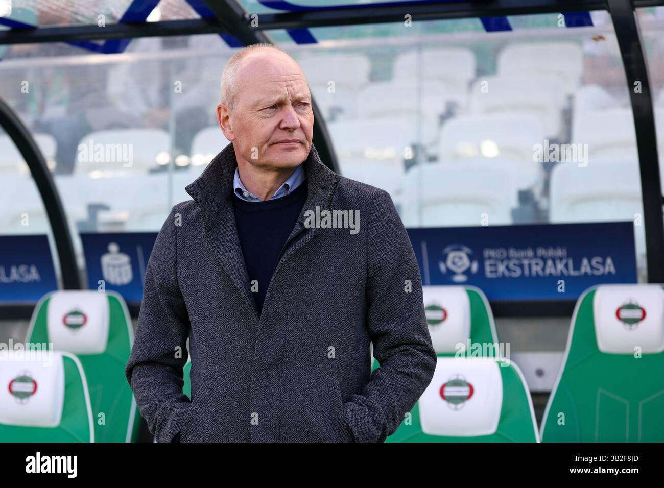 Radom, Pologne. 27 avril 2025 Niels Fredriksen lors du match Radomiak Radom vs Lech Poznan PKO Ekstraklasa au Radomiak Stadium. Crédit : Igor Jakubowski/Alamy Live News Banque D'Images