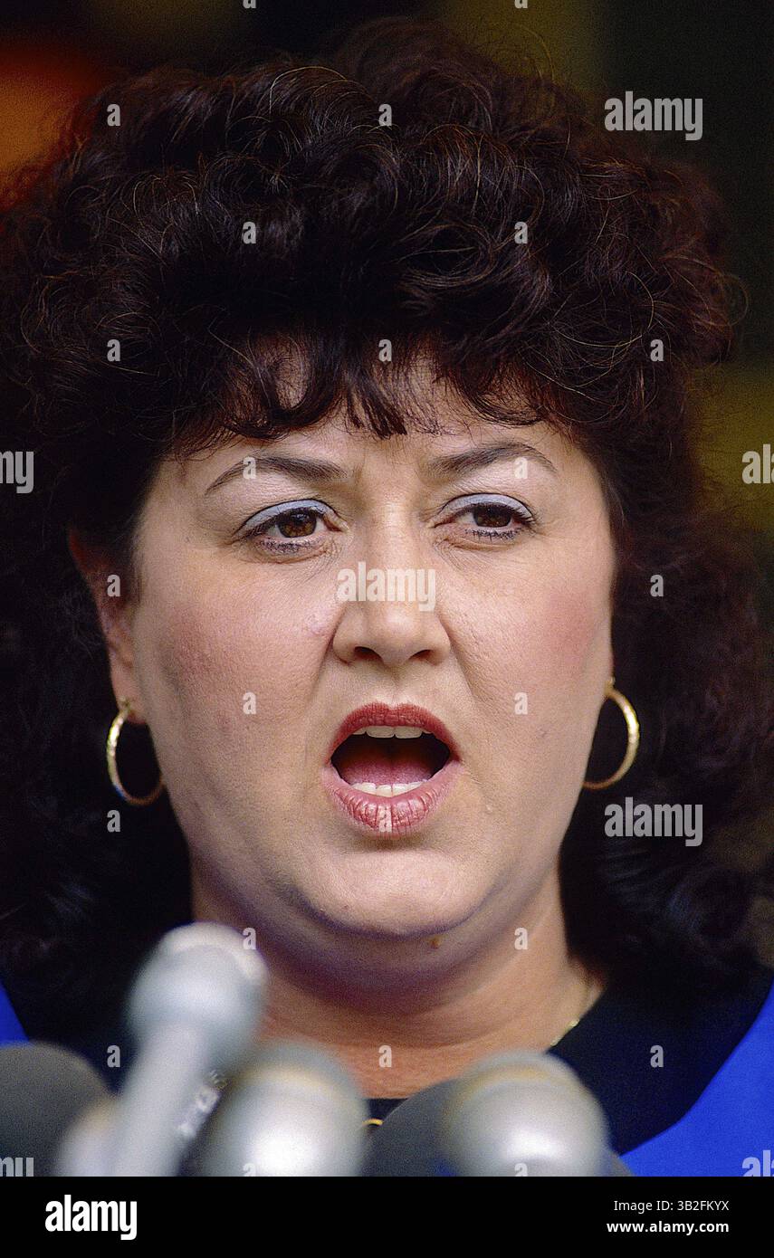Dec. 12, 2014 - Washington, District of Columbia, États-Unis d'Amérique - Washington, DC. 1992.Jeannie White mère de Ryan White, victime du sida, Ind. Crédit : Mark Reinstein (crédit image : © Mark Reinstein via ZUMA Wire) Banque D'Images
