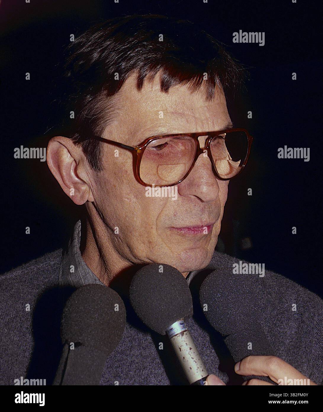 14 janvier 2015 - Washington, District of Columbia, États-Unis d'Amérique - Washington, DC. Non daté. Leonard Nimoy (Mr. Spock) s'entretient avec des journalistes . Crédit : Mark Reinstein (crédit image : © Mark Reinstein via ZUMA Wire) Banque D'Images