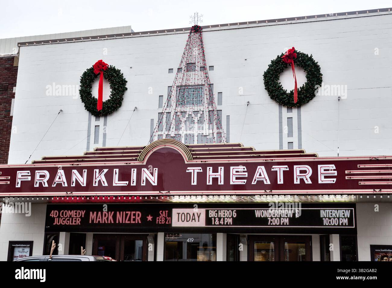 Dec. 28, 2014 - Franklin, TN, États-Unis d'Amérique - Franklin Theatre at christmas in Franklin, TN. (Crédit image : © Richard Ellis via ZUMA Wire) Banque D'Images