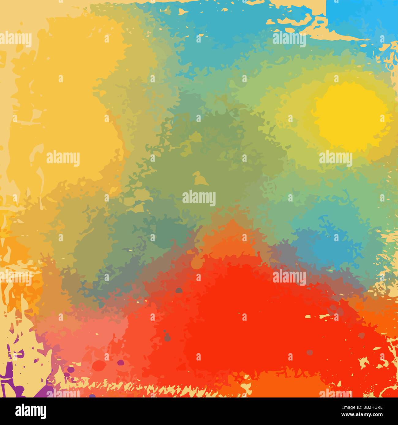 Peinture à l'huile dessinée à la main. Fond aquarelle coloré. dessiné à la main. Pas ai, illustration vectorielle Illustration de Vecteur