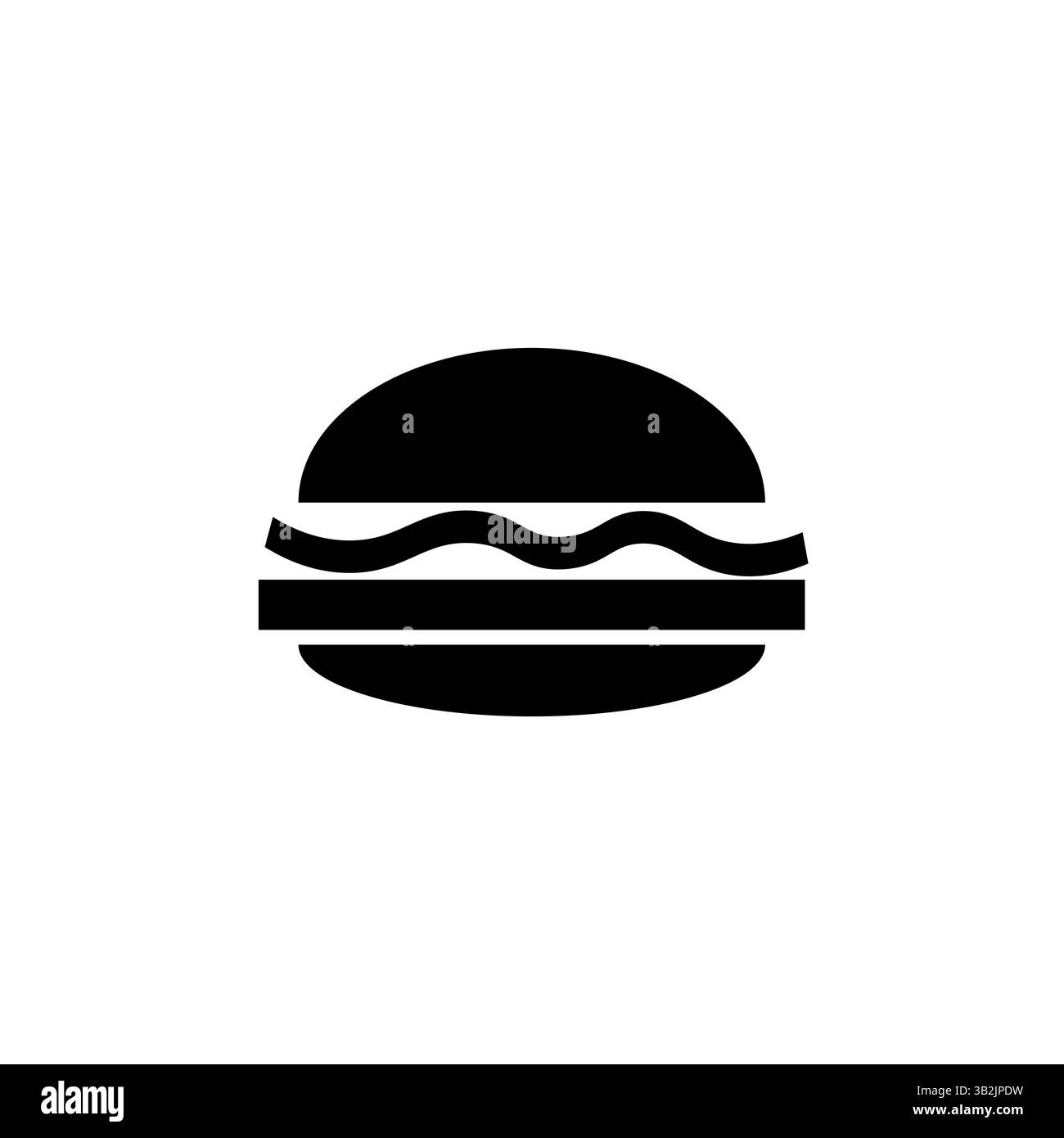 Icône de nourriture hamburger. Symbole repas rapide. Motif sandwich savoureux. Illustration vectorielle. Illustration de Vecteur