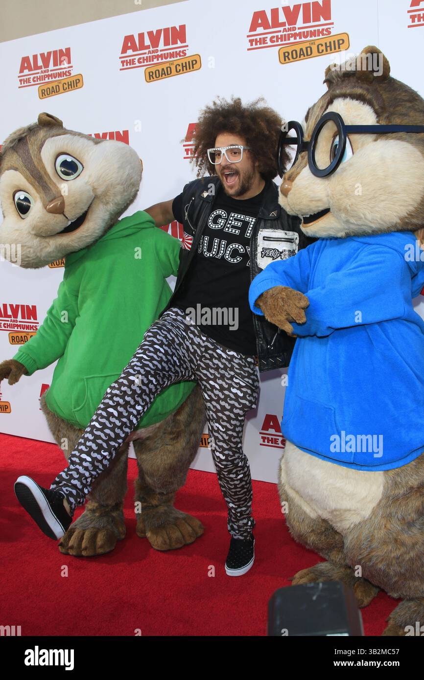 12 décembre 2015 - Los Angeles, CA, USA - LOS ANGELES - DEC 12 : Redfoo au ''Alvin and the Chipmunks : The Road Chip'' Los Angeles première au Zanuck Theater, 20th Century Fox Lot le 12 décembre 2015 à Los Angeles, CA photo via Newscom (crédit image : © hPa/Newscom via ZUMA Press) Banque D'Images
