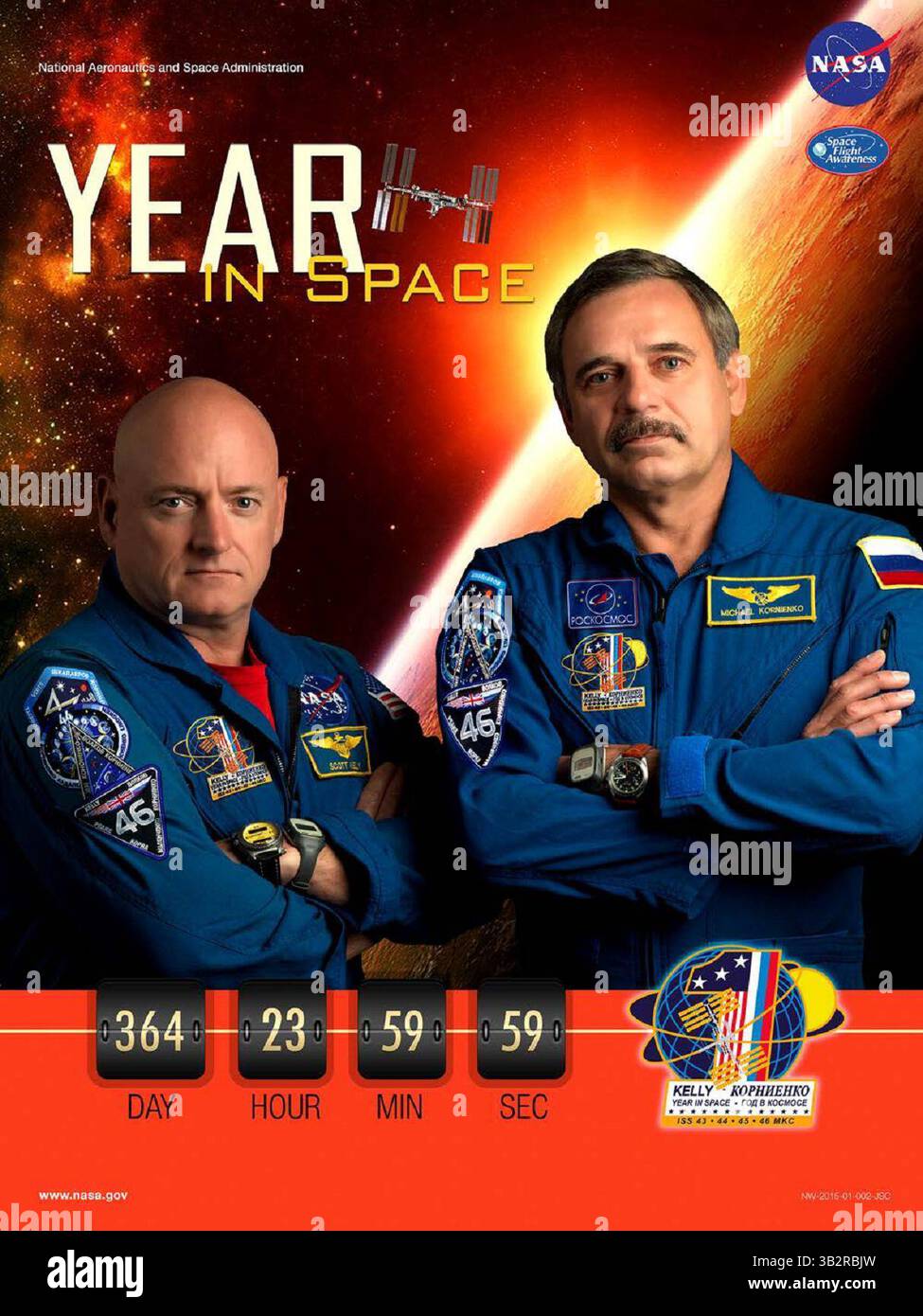 Oct. 11, 2015 - ..affiche pour la mission de l'année dans l'espace..NASA affiches de la mission de la Station spatiale internationale - octobre 2015...oubliez le battage interstellaire entourant le prochain film Star Wars - rencontrez les héros de l'espace très réels représentés dans ces affiches originales de la NASA...L'agence spatiale américaine a développé une tradition d'immortaliser chaque mission à la Station spatiale internationale sous forme d'affiche cinématographique...les résultats incluent quelques hommages tendus à des films allant de l'évidence - Star Wars et Star Trek Feature insolite : l'équipage de l'expédition 30 s'est retrouvé accroché en tant que Pirates Banque D'Images