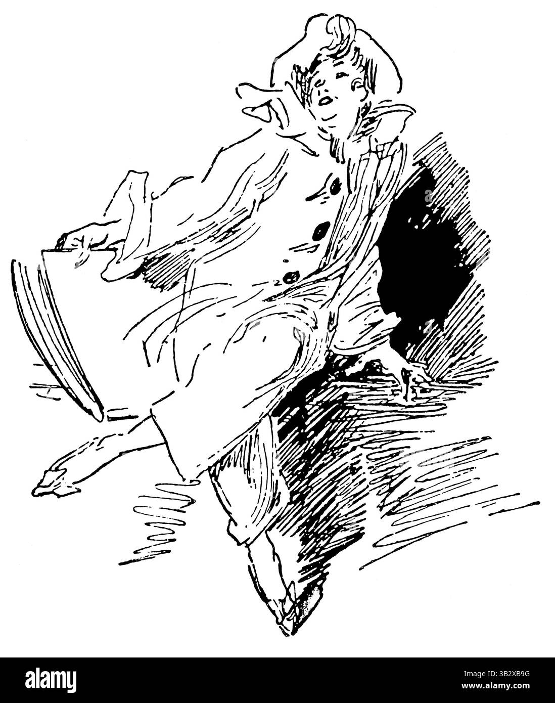 Design de bibliothèque Art Nouveau de Paris, illustration de livre vintage ornée dans le style de Jules Cheret. Banque D'Images