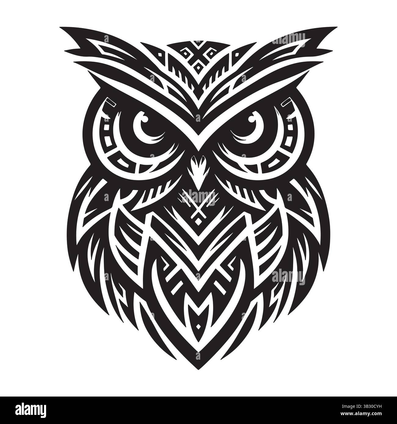 Black Owl Silhouette illustration – illustration d'oiseau vectoriel Illustration de Vecteur