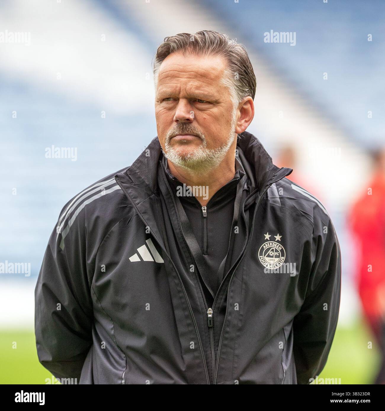 Scott Booth, manager de l'équipe féminine de football d'Aberdeen. Un club de football professionnel jouant dans la première division féminine écossaise. Banque D'Images