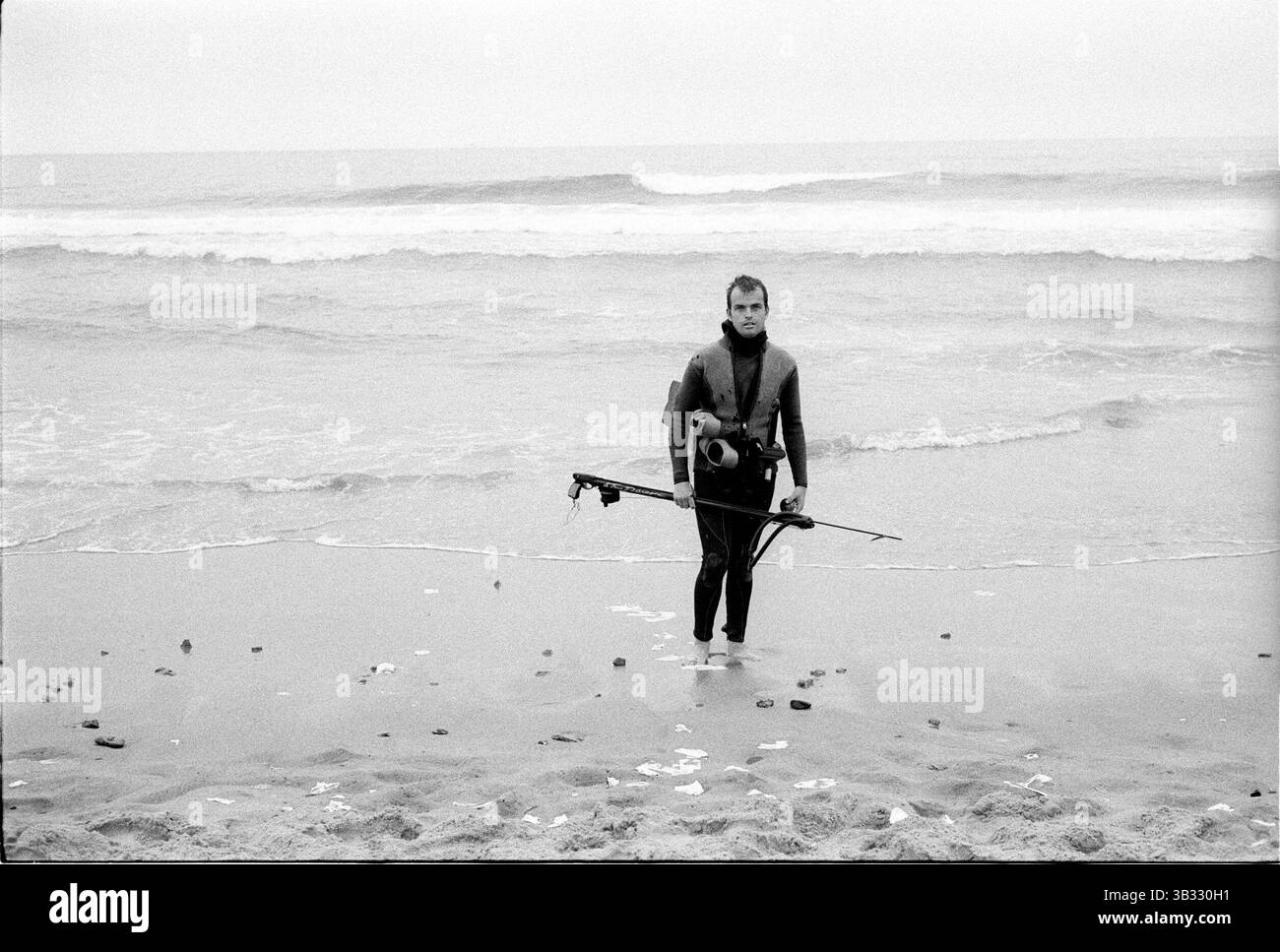 Jan 4, 2016 - South Beach, KwaZulu-Natal, Afrique du Sud - un supermarché local manager, c'est sa plage locale, "nous vivons dans la région". South Beach est une partie de la ville de Durban sans interruption la plus longue étendue de plage de sable. La ville de Durban est sur la côte est de l'Afrique du Sud et les gens ici sont lavés avec de l'eaux chaudes de l'Océan Indien. Au nord de cette étendue de sable sont des plages avec la société hang out cafe. Au sud il y a une jetée avec le quartier haut Moyo's Restaurant à elle est la fin et l'uShaka Marine World et le secteur complexe de la mer et surf clubs de la vesces Banque D'Images