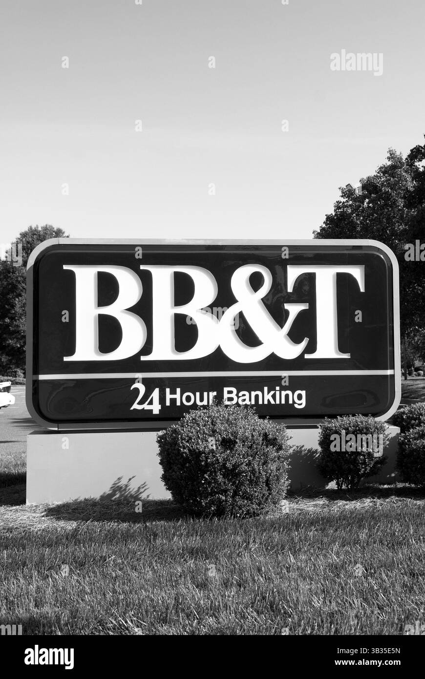 BB&T Bank Sign, États-Unis – symbole des services bancaires et financiers américains. Banque D'Images BB&T Bank Sign, États-Unis – symbole des services bancaires et financiers américains. Banque D'Images