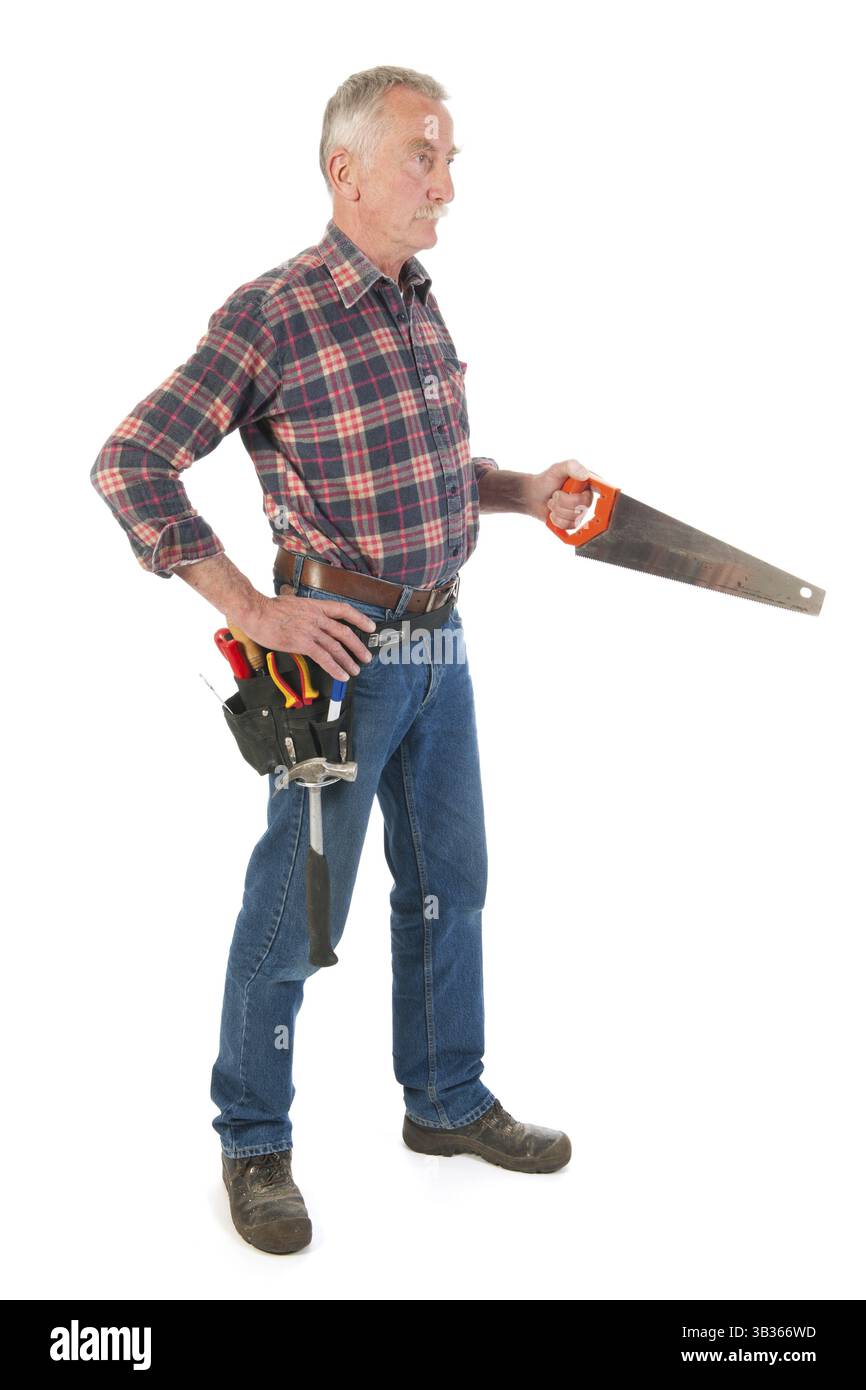 Man travaille avec vu Banque D'Images