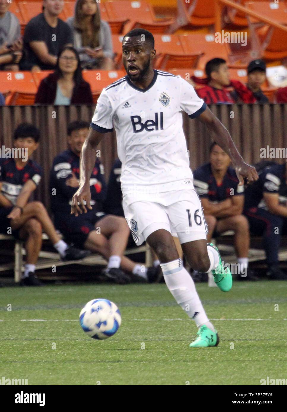 8 février 2018 - milieu de terrain Tony Tchani du Vancouver Whitecaps FC #16 lors de la Pacific Rim Cup entre les Vancouver Whitecaps FC et Iwaki FC au stade Aloha à Honolulu, Hawaï - Michael Sullivan/CSM(crédit image : © ; Michael Sullivan/CSM via ZUMA Wire) Banque D'Images