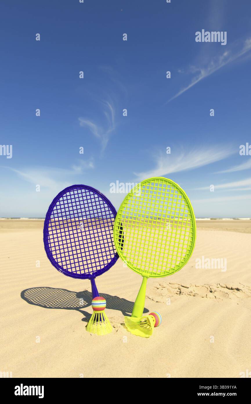 Jeu de tennis de plage pour les loisirs Banque D'Images