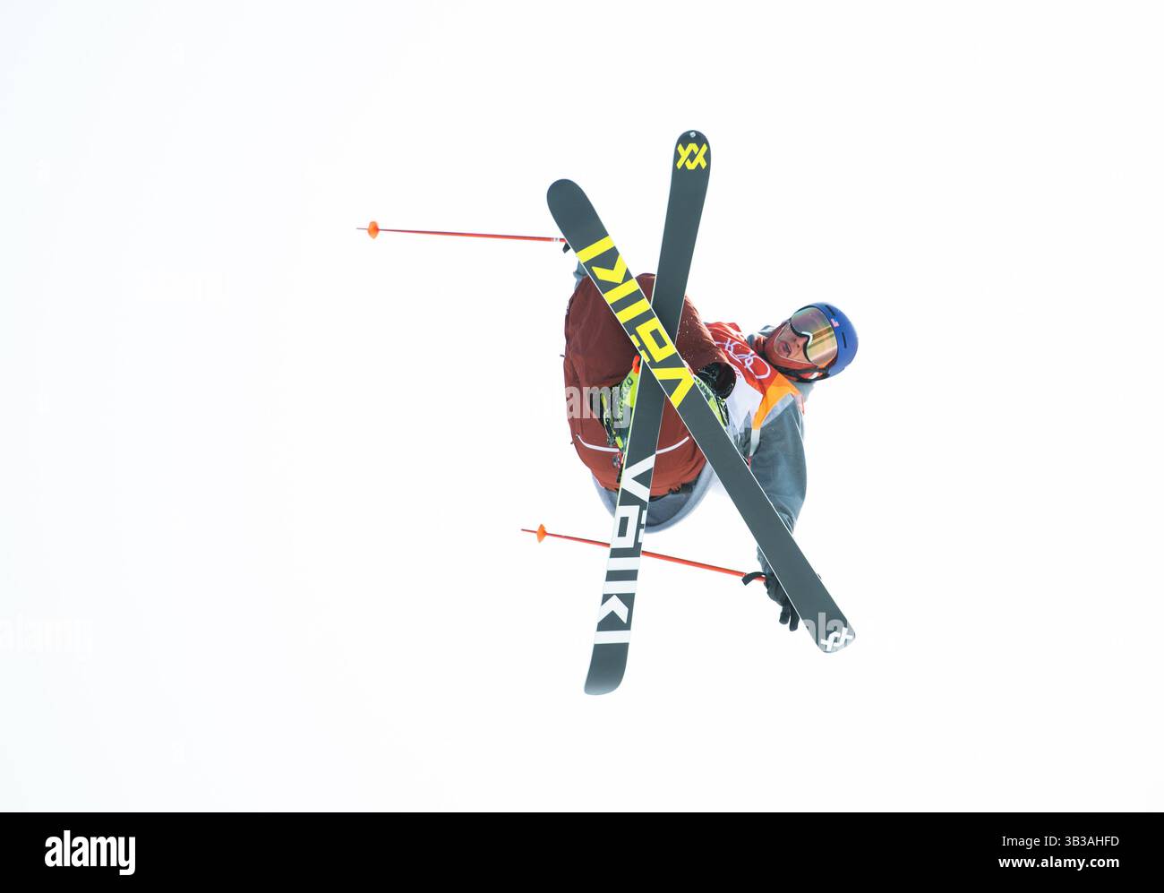 18 février 2018 - Pyeongchang, Corée du Sud - NICK GOEPPER, des États-Unis, participe à la compétition de ski Slopestyle masculin dimanche 18 février 2018 au Phoenix Snow Park aux Jeux Olympiques d'hiver de Pyeongchang. Photo de Mark Reis, ZUMA Press/The Gazette (crédit image : © Mark Reis via ZUMA Wire) Banque D'Images