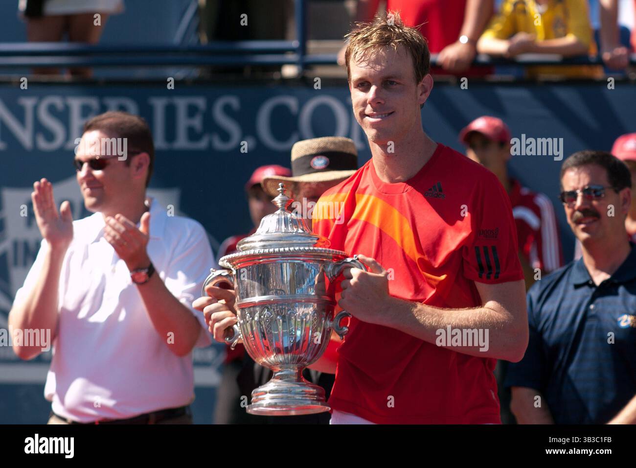 2 août 2009 - Westwood, Californie, États-Unis - Sam Querrey après avoir remporté la finale de LA Tennis Open en simple. (Crédit image : © Brandon Parry via ZUMA Wire) Banque D'Images