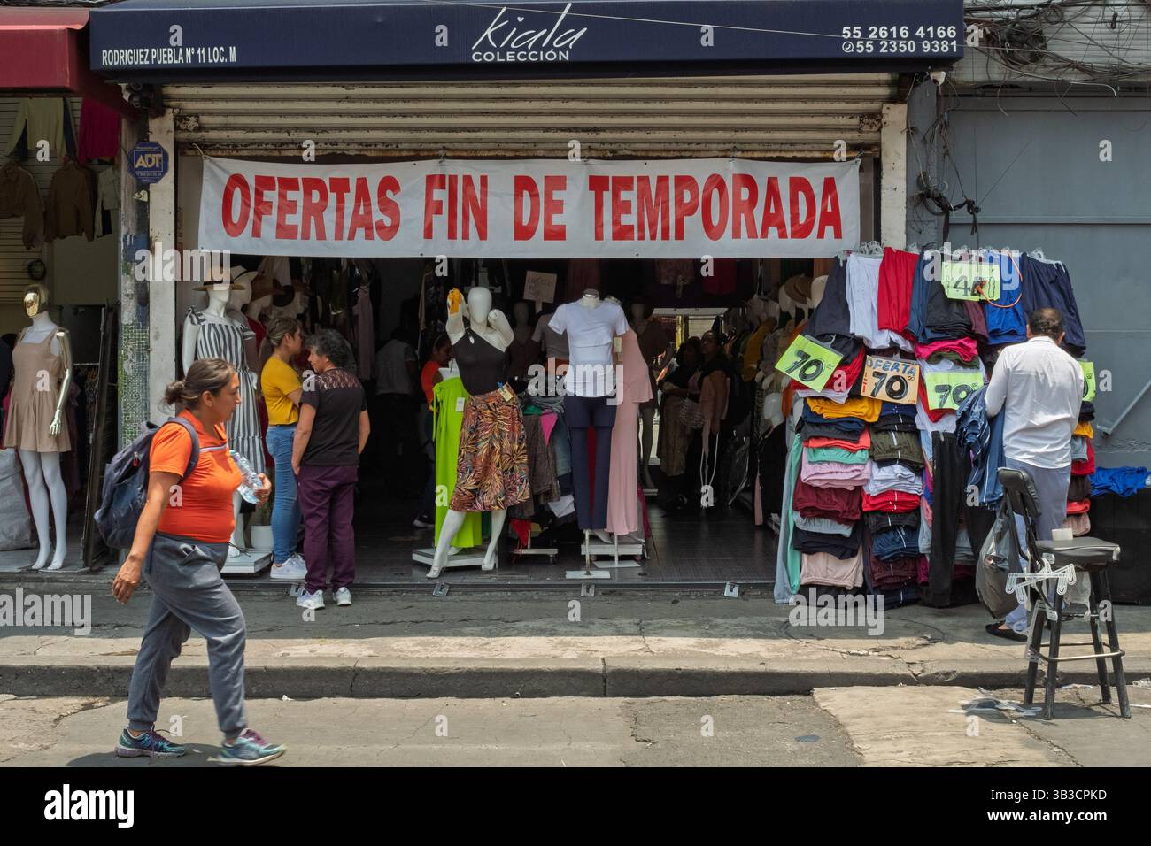 Scène de rue, Centro, Mexico, Mexique Banque D'Images