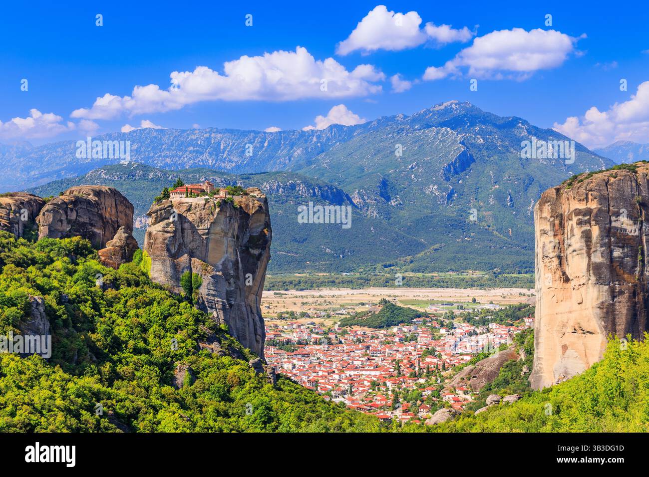 Monastère de la Sainte Trinité (Agia Trias). Les monastères des Météores, Grèce Kalambaka. Site classé au patrimoine mondial de l'UNESCO. Banque D'Images