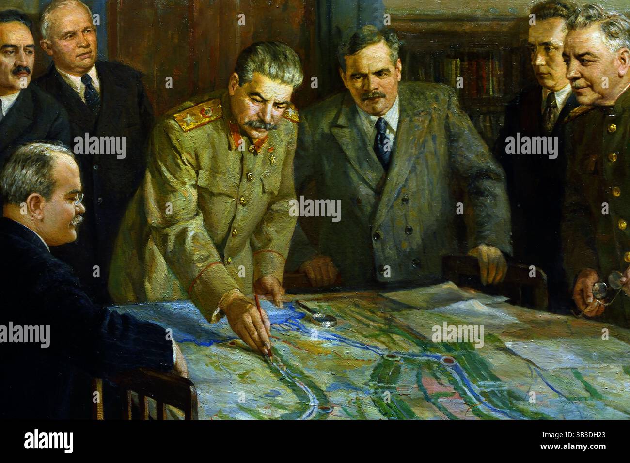 Joseph Staline - Staline (Iosif Vissarionovitch Jughashvili), homme politique soviétique, secrétaire général du PCUS , en tant que chef militaire, peinture, Joseph Staline né le 18 décembre 6, Old style, 1878, Gori, Géorgie, Empire russe mort le 5 mars 1953, Moscou, Russie, URSS était le secrétaire général du Parti communiste de l'Union soviétique (1922-53) et premier ministre de l'État soviétique (1941-53), qui pendant un quart de siècle a gouverné l'Union soviétique de manière dictatoriale et l'a transformée en une grande puissance mondiale. Banque D'Images Joseph Staline - Staline (Iosif Vissarionovitch Jughashvili), homme politique soviétique, secrétaire général du PCUS , en tant que chef militaire, peinture, Joseph Staline né le 18 décembre 6, Old style, 1878, Gori, Géorgie, Empire russe mort le 5 mars 1953, Moscou, Russie, URSS était le secrétaire général du Parti communiste de l'Union soviétique (1922-53) et premier ministre de l'État soviétique (1941-53), qui pendant un quart de siècle a gouverné l'Union soviétique de manière dictatoriale et l'a transformée en une grande puissance mondiale. Banque D'Images