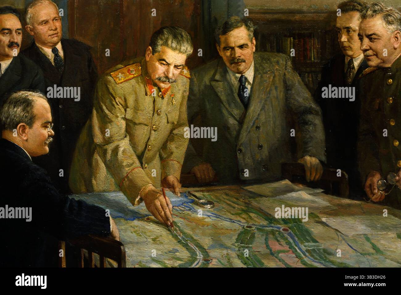 Joseph Staline - Staline (Iosif Vissarionovitch Jughashvili), homme politique soviétique, secrétaire général du PCUS , en tant que chef militaire, peinture, Joseph Staline né le 18 décembre 6, Old style, 1878, Gori, Géorgie, Empire russe mort le 5 mars 1953, Moscou, Russie, URSS était le secrétaire général du Parti communiste de l'Union soviétique (1922-53) et premier ministre de l'État soviétique (1941-53), qui pendant un quart de siècle a gouverné l'Union soviétique de manière dictatoriale et l'a transformée en une grande puissance mondiale. Banque D'Images Joseph Staline - Staline (Iosif Vissarionovitch Jughashvili), homme politique soviétique, secrétaire général du PCUS , en tant que chef militaire, peinture, Joseph Staline né le 18 décembre 6, Old style, 1878, Gori, Géorgie, Empire russe mort le 5 mars 1953, Moscou, Russie, URSS était le secrétaire général du Parti communiste de l'Union soviétique (1922-53) et premier ministre de l'État soviétique (1941-53), qui pendant un quart de siècle a gouverné l'Union soviétique de manière dictatoriale et l'a transformée en une grande puissance mondiale. Banque D'Images