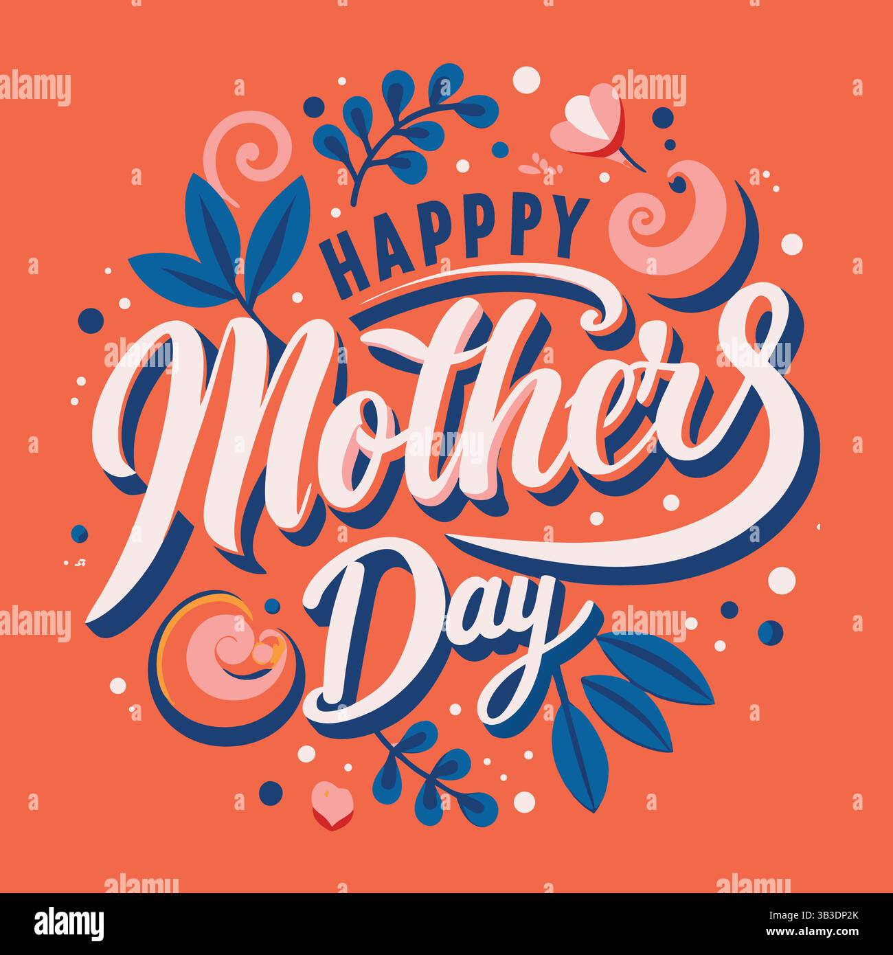 Joyeuse fête des mères images, légendes et messages sur les médias sociaux Illustration de Vecteur