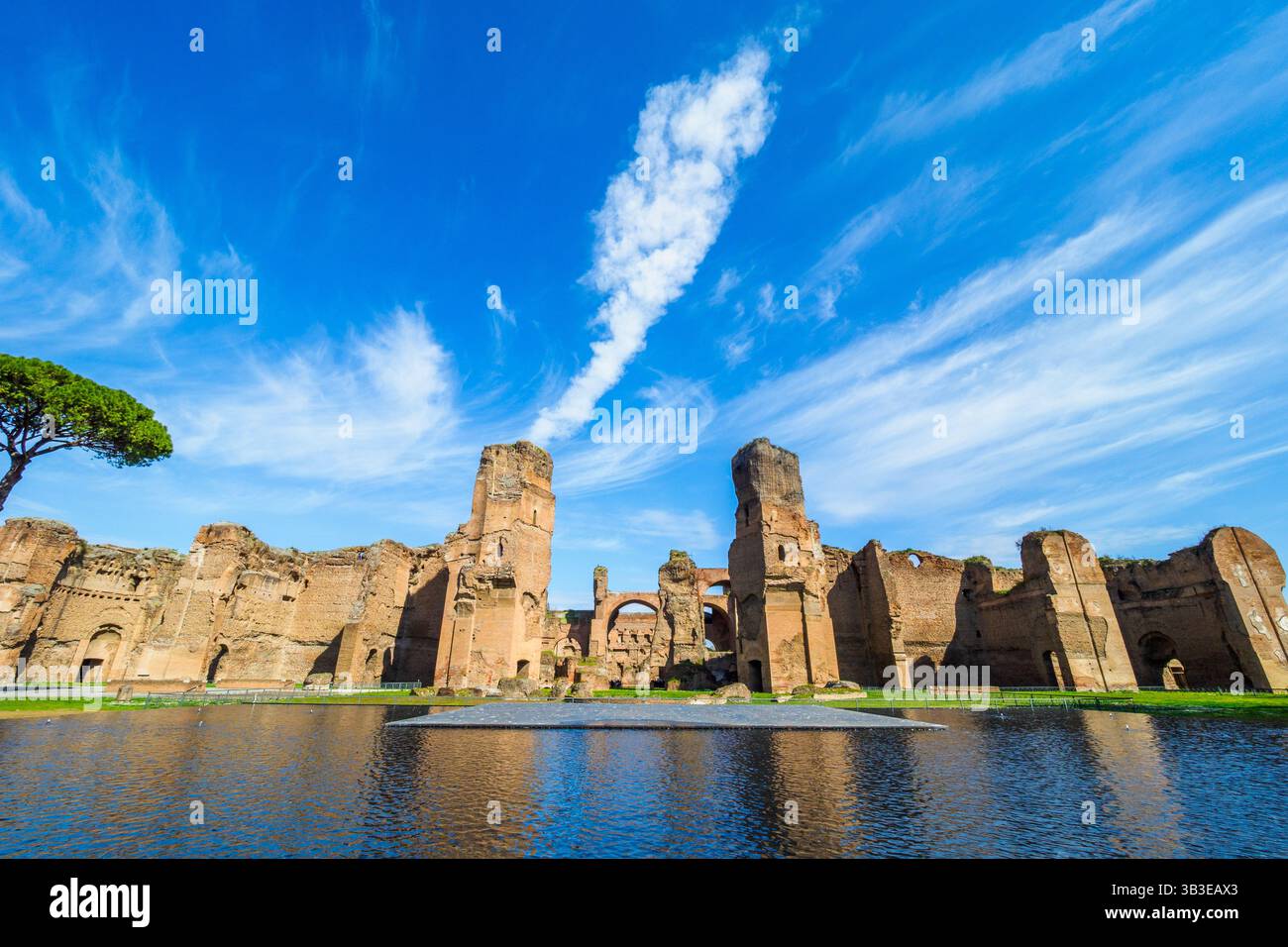 La partie sud des thermes de Caracalla - Rome, Italie Banque D'Images