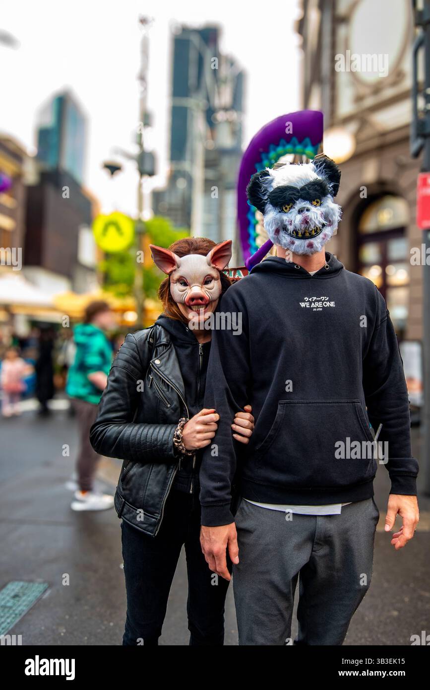 Sydney, Australie 02 Nov 2024 : à peine mentionné il y a 20 ans, Halloween en Australie est maintenant un grand événement célébré par petits et grands. Banque D'Images