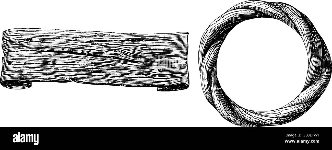 Bannière gravée rustique vintage et conception de cercle pour des projets artistiques. Illustration de Vecteur