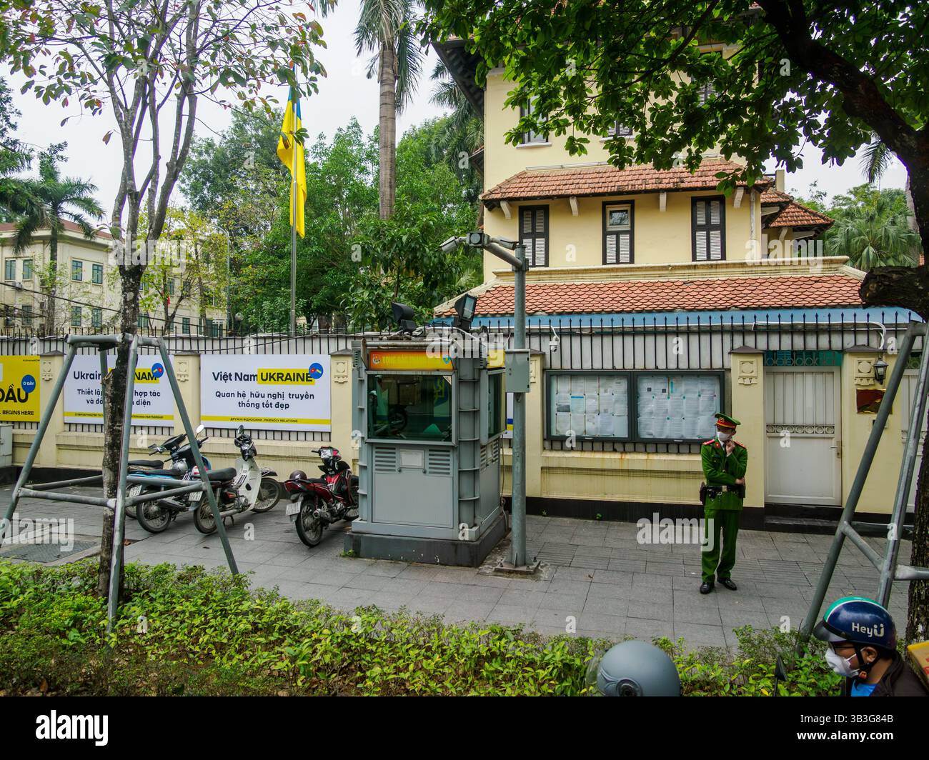 Ambassade d'Ukraine, Hanoi, Vietnam. Banque D'Images