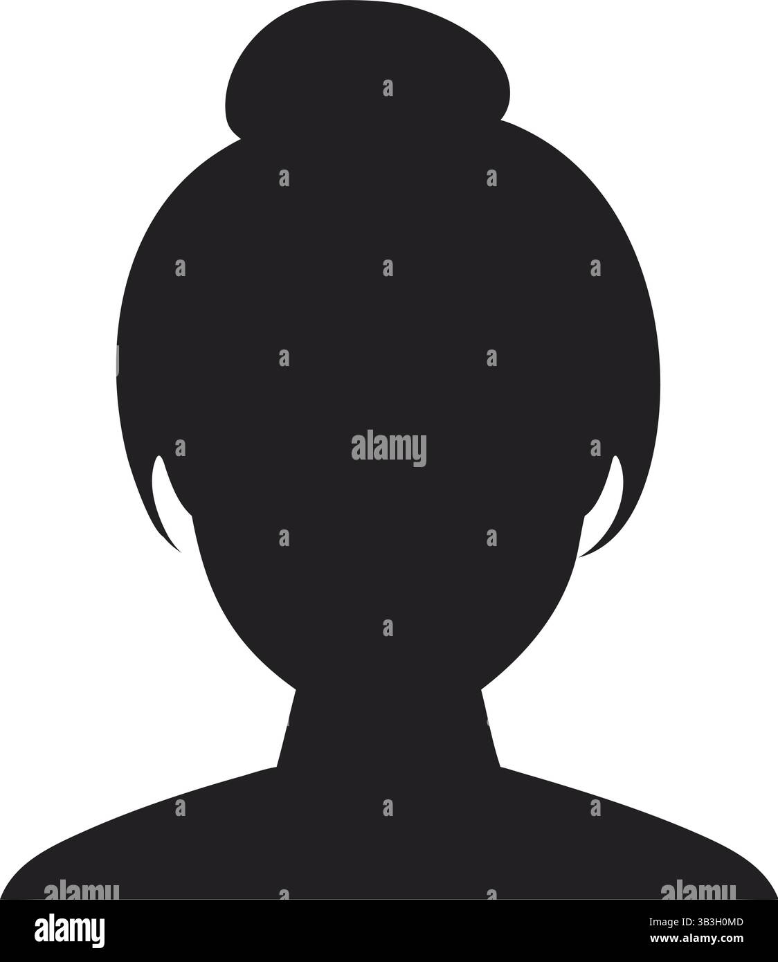 Femme sans visage Silhouette dans Top Hat | mystérieux | élégant | rétro Illustration de Vecteur