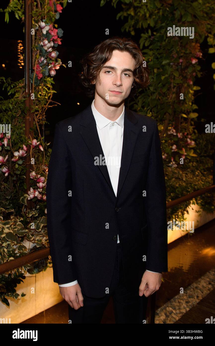 15 novembre 2017 - West Hollywood, Californie, États-Unis - TIMOTHEE CHALAMET à la célébration de la saison 2018 des Golden Globe Awards par la HFPA et InStyle et au dévoilement de l'ambassadeur Golden Globe. (Crédit image : © HFPA/ZUMA Wire/ZUMAPRESS.com) Banque D'Images