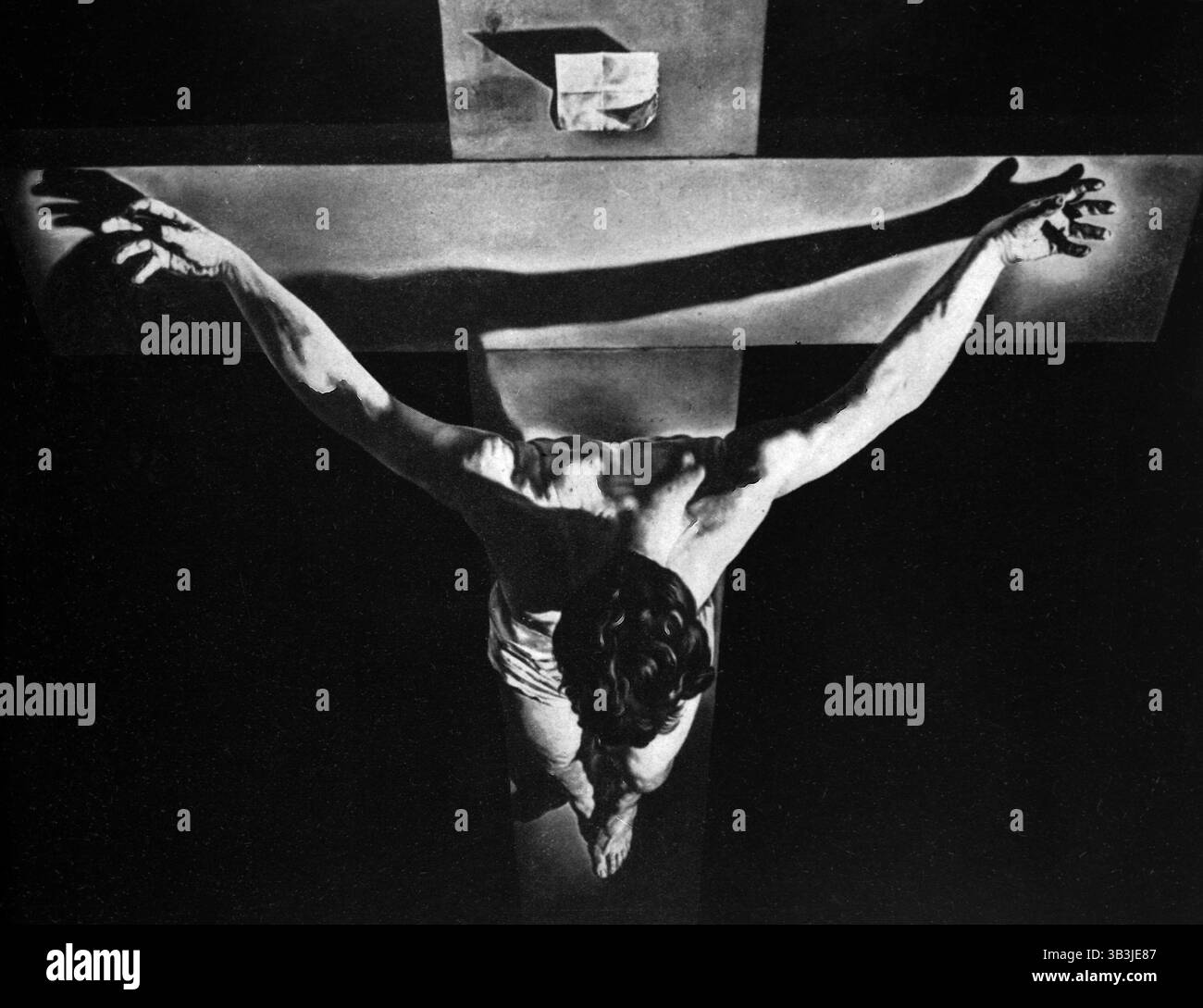 Christ de Saint Jean de la Croix, peinture de l'artiste espagnol Salvator Dali, années 1950 Banque D'Images
