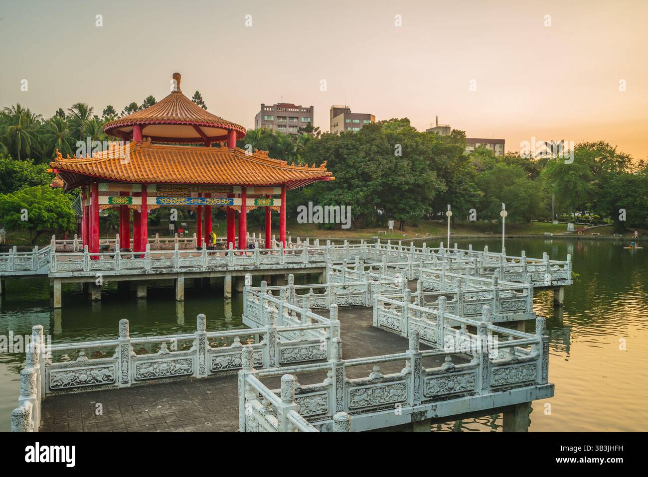 Pavillon Nianci du parc de Tainan situé à Tainan, Taiwan Banque D'Images
