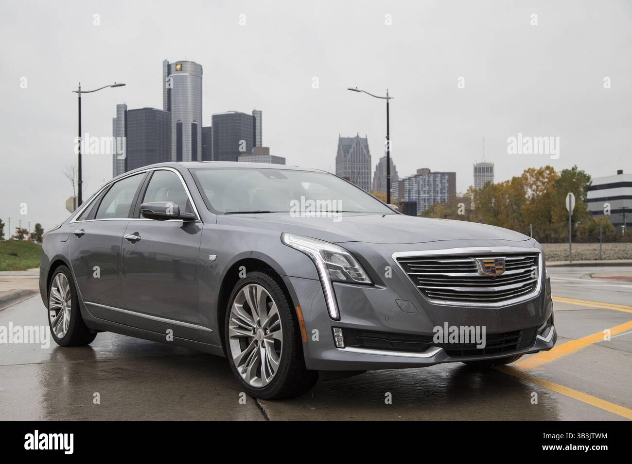2 novembre 2017 - États-Unis - la berline CT6 2018 de Cadillac est équipée du système de conduite semi-autonome « Super Cruise ». La voiture est photographiée à Detroit sur Thurs, le 2 novembre 2017. (Crédit image : © Junfu Han/TNS via ZUMA Wire) Banque D'Images