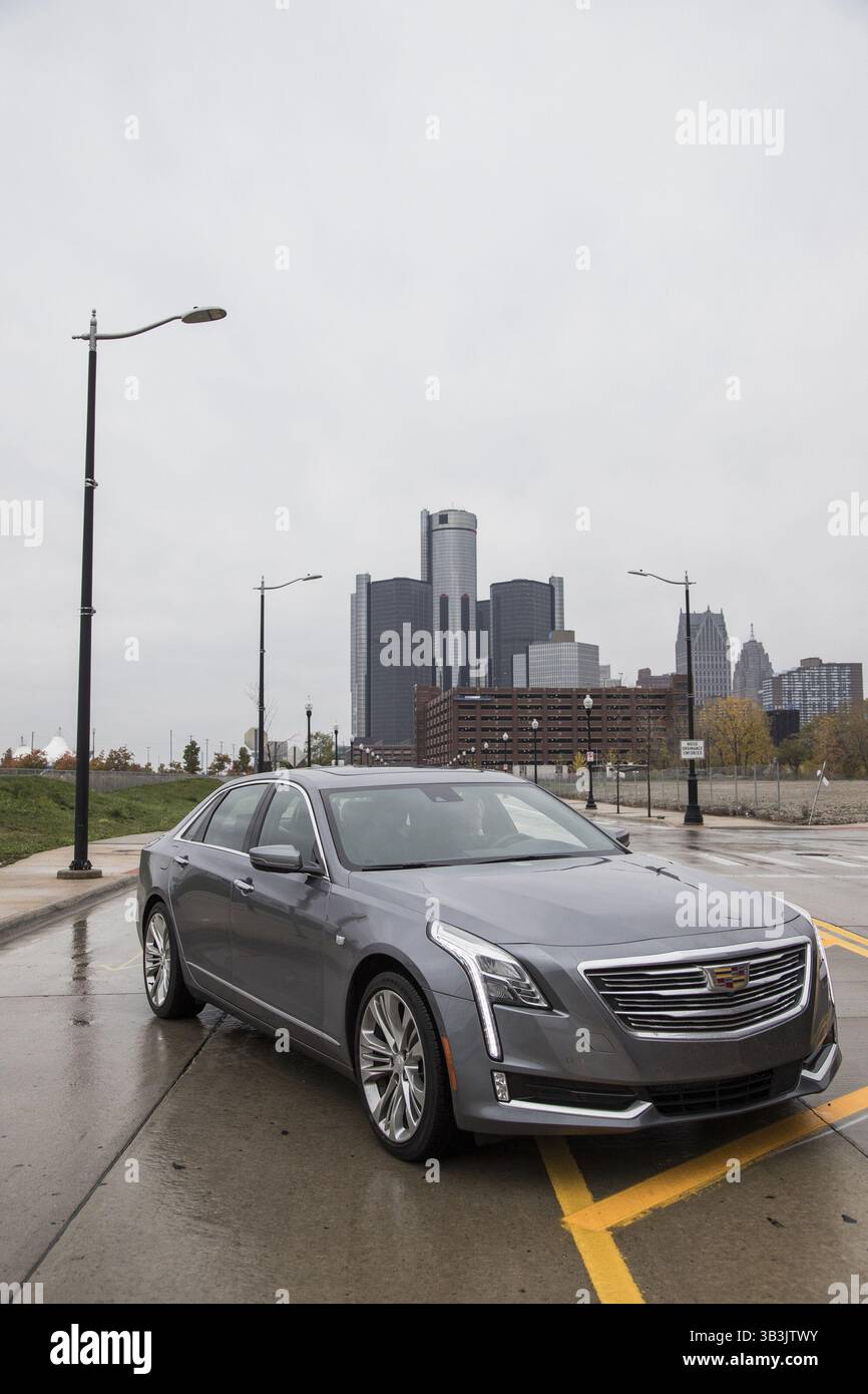 2 novembre 2017 - États-Unis - la berline CT6 2018 de Cadillac est équipée du système de conduite semi-autonome « Super Cruise ». La voiture est photographiée à Detroit sur Thurs, le 2 novembre 2017. (Crédit image : © Junfu Han/TNS via ZUMA Wire) Banque D'Images