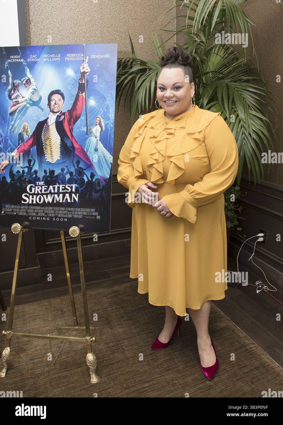 28 novembre 2017 - Hollywood, Californie, États-Unis - L'actrice chanteuse américaine KEALA SETTLE fait la promotion du film 'The Greatest Showman' à Hollywood. (Crédit image : © Armando Gallo/ZUMA Studio) Banque D'Images