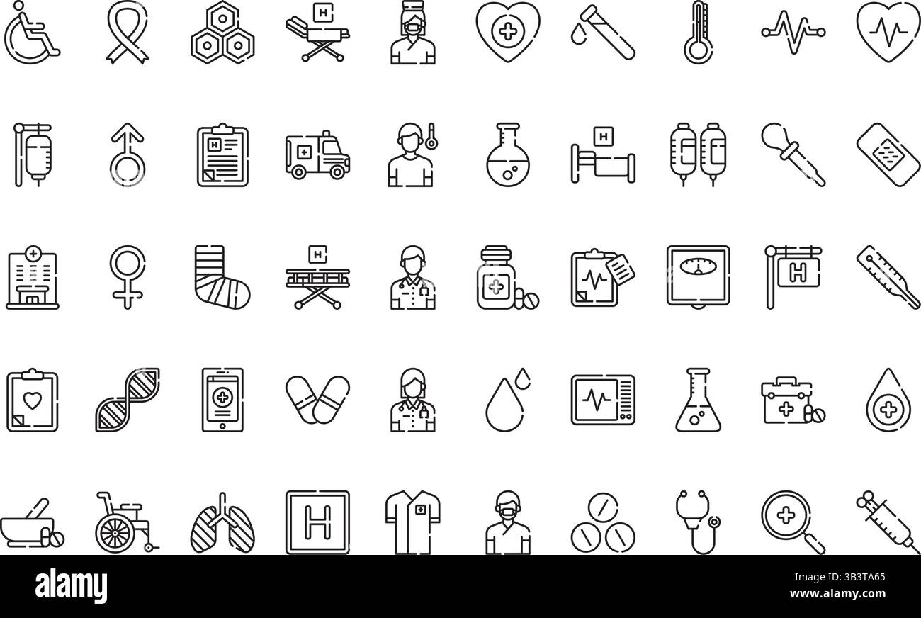 Icônes d'hôpital médical icône vectorielle simple. Modèle de conception de symbole d'illustration pour élément d'interface utilisateur mobile Web. Illustration de Vecteur