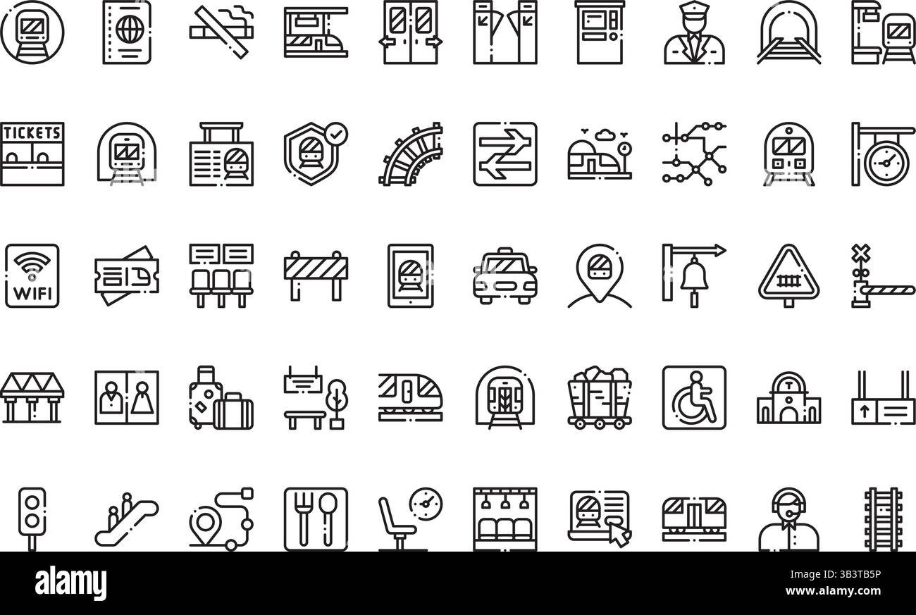 Icônes de gare icône vectorielle simple. Modèle de conception de symbole d'illustration pour élément d'interface utilisateur mobile Web. Illustration de Vecteur