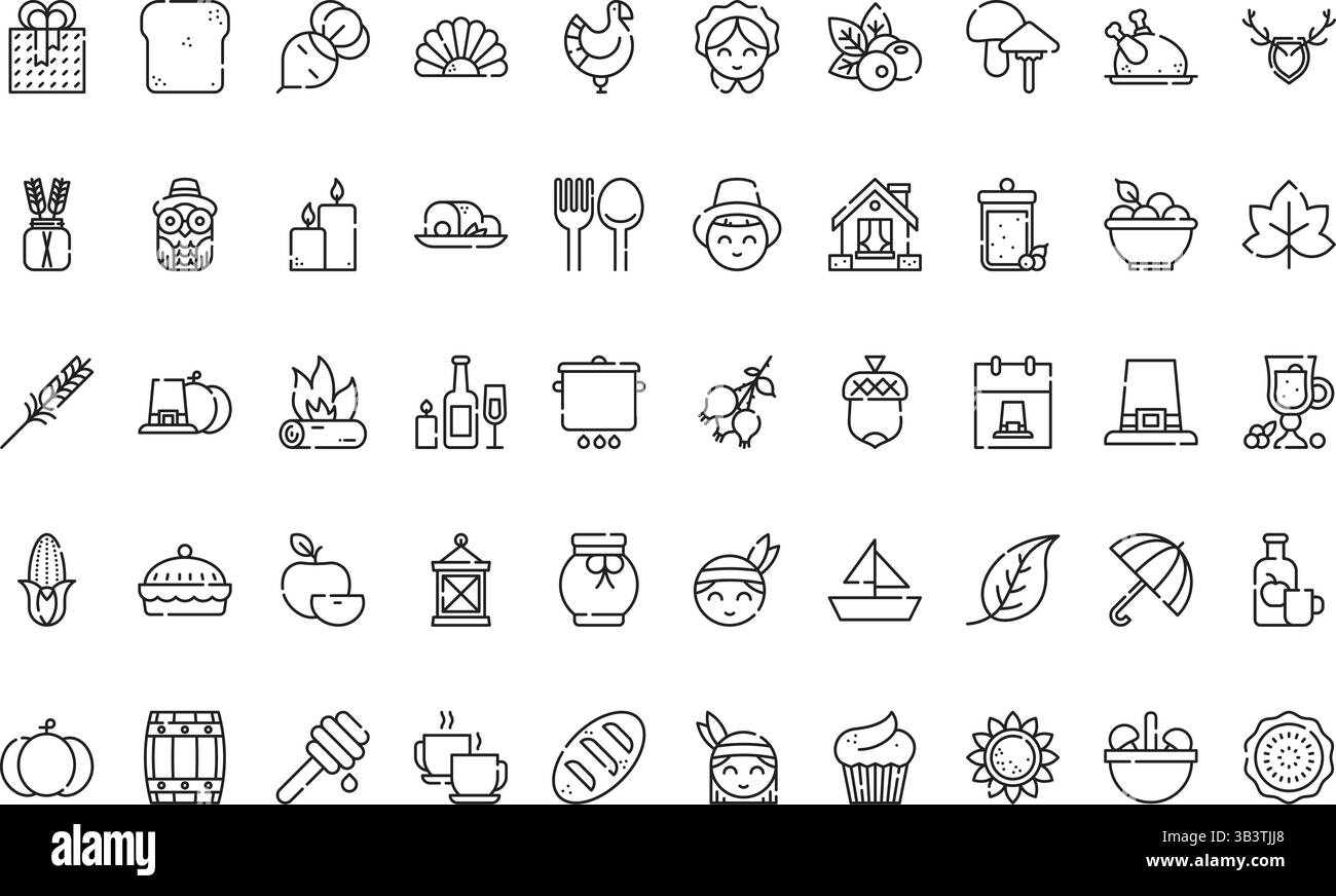 Icônes de Thanksgiving icône vectorielle simple. Modèle de conception de symbole d'illustration pour élément d'interface utilisateur mobile Web. Illustration de Vecteur