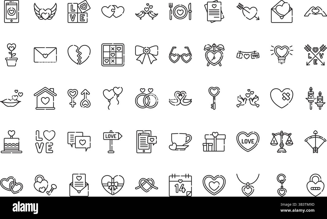 Icônes d'amour icône vectorielle simple. Modèle de conception de symbole d'illustration pour élément d'interface utilisateur mobile Web. Illustration de Vecteur