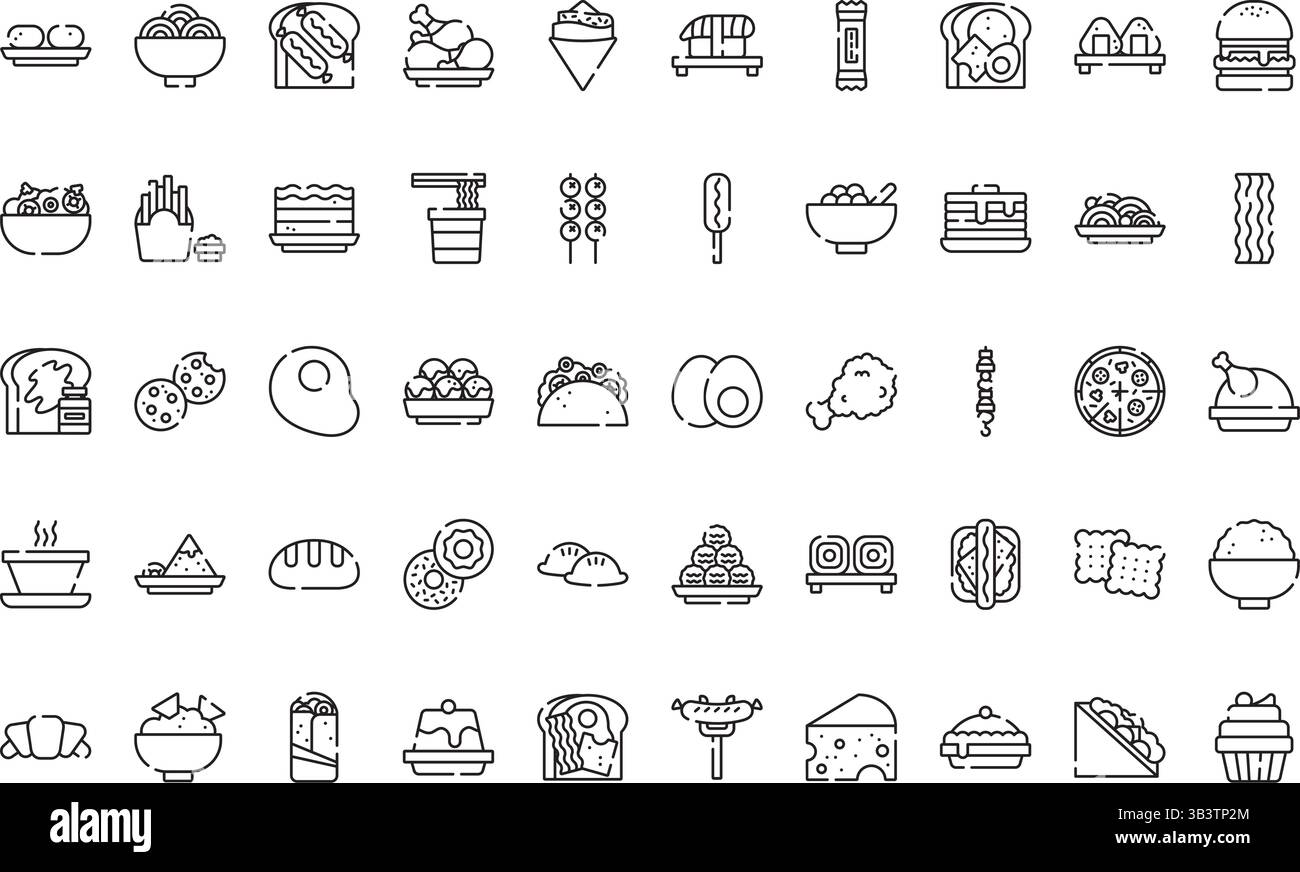 Icônes de nourriture icône vectorielle simple. Modèle de conception de symbole d'illustration pour élément d'interface utilisateur mobile Web. Illustration de Vecteur