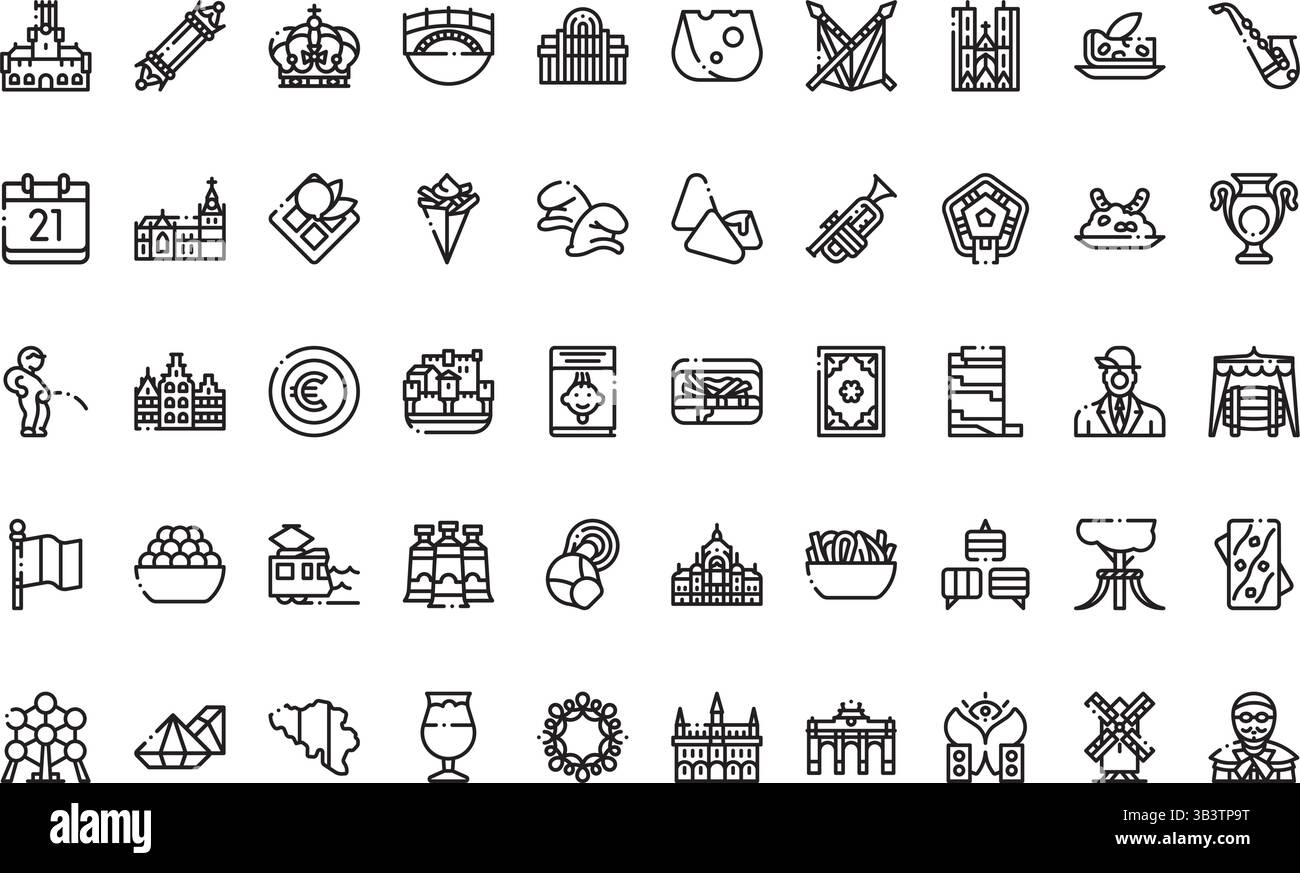 Icônes Belgique icône vectorielle simple. Modèle de conception de symbole d'illustration pour élément d'interface utilisateur mobile Web. Illustration de Vecteur