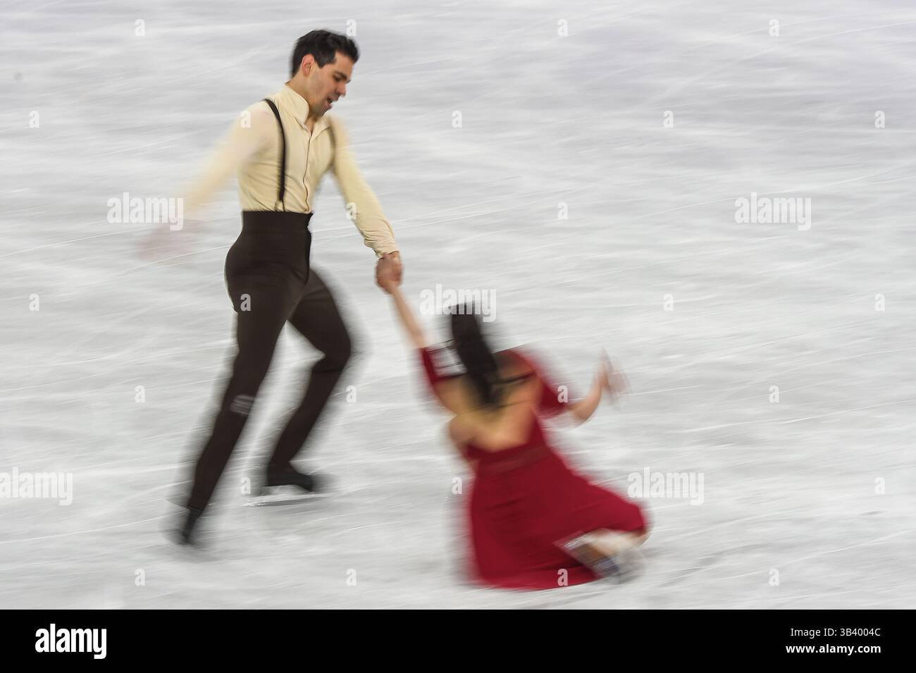 20 février 2018 : Cappellini Anna et Lanotte Luca de Â Italie en compétition en danse libre à la Gangneung Ice Arena, Gangneung, Corée du Sud. Ulrik Pedersen/CSM(image de crédit : &copy ; Ulrik Pedersen/CSM via ZUMA Wire) Banque D'Images