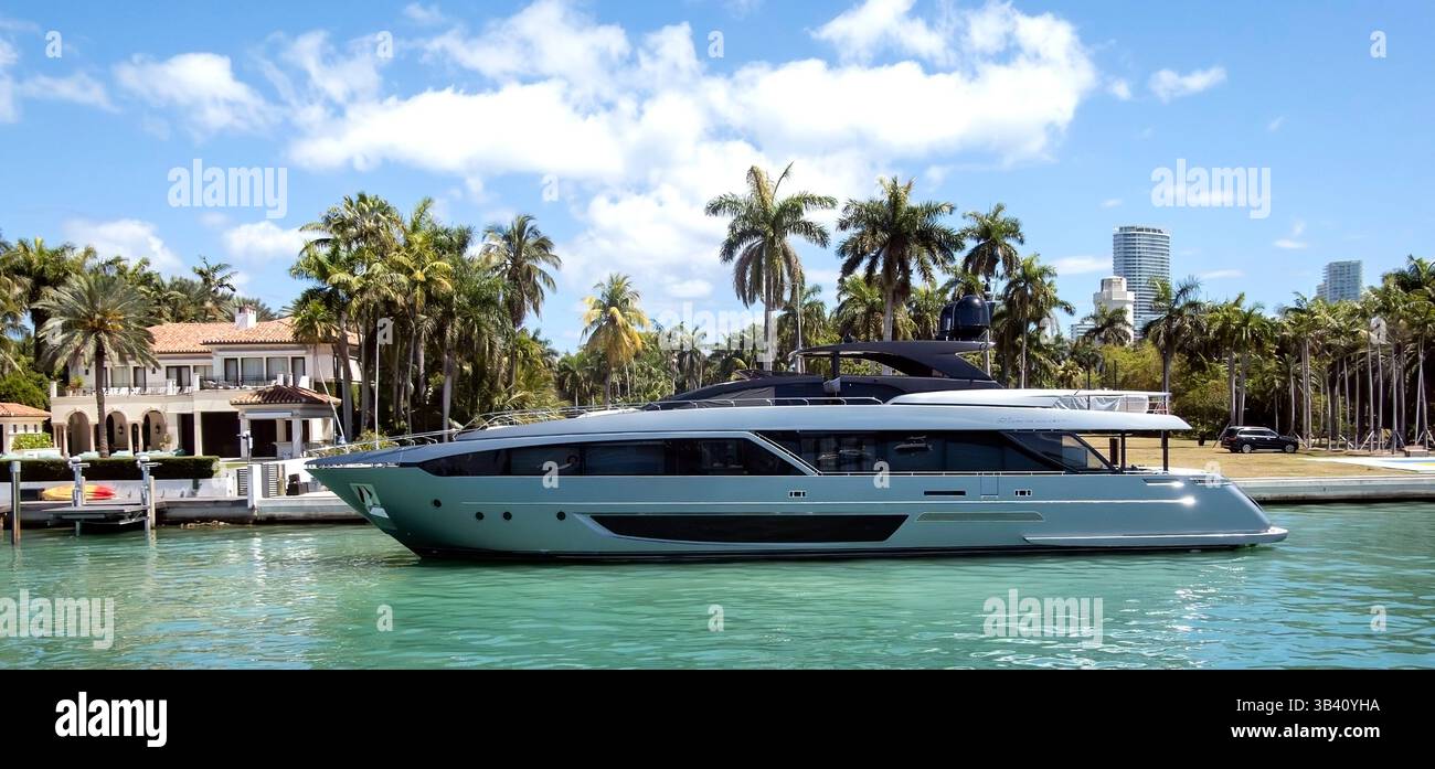 Bateau de luxe Miami, Floride, États-Unis Banque D'Images