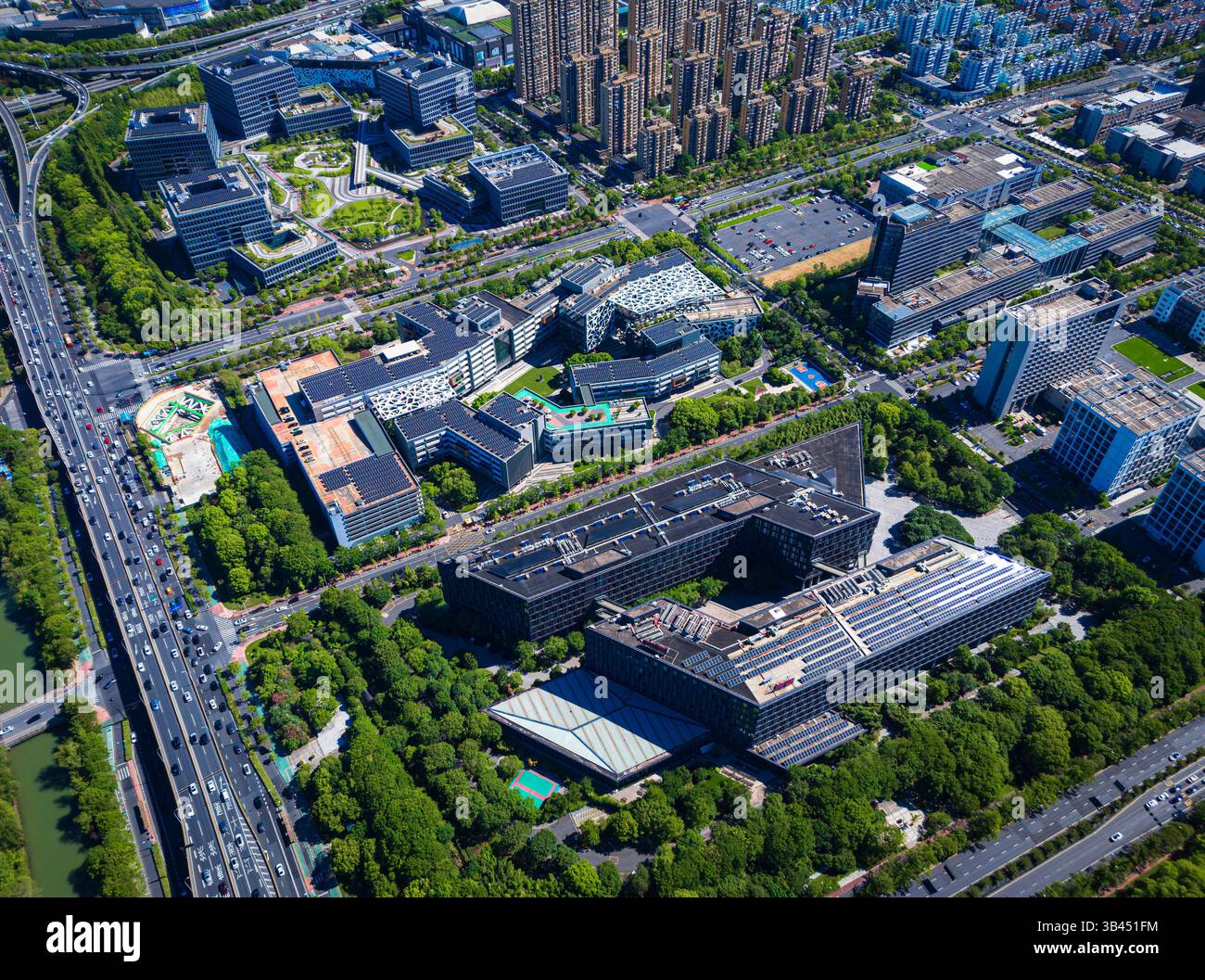 Ville Internet de Binjiang, Hangzhou, Zhejiang, Chine Banque D'Images