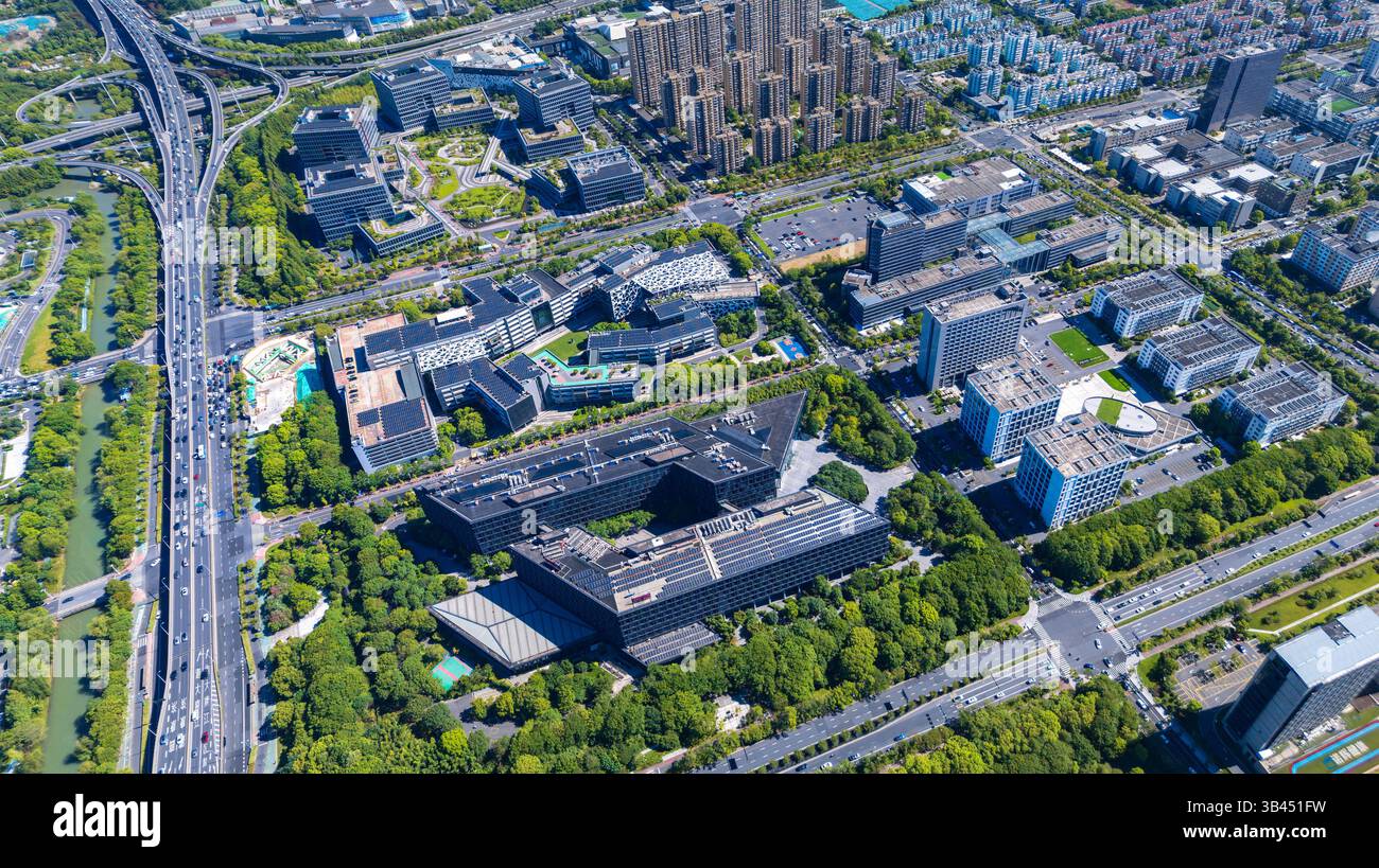 Ville Internet de Binjiang, Hangzhou, Zhejiang, Chine Banque D'Images
