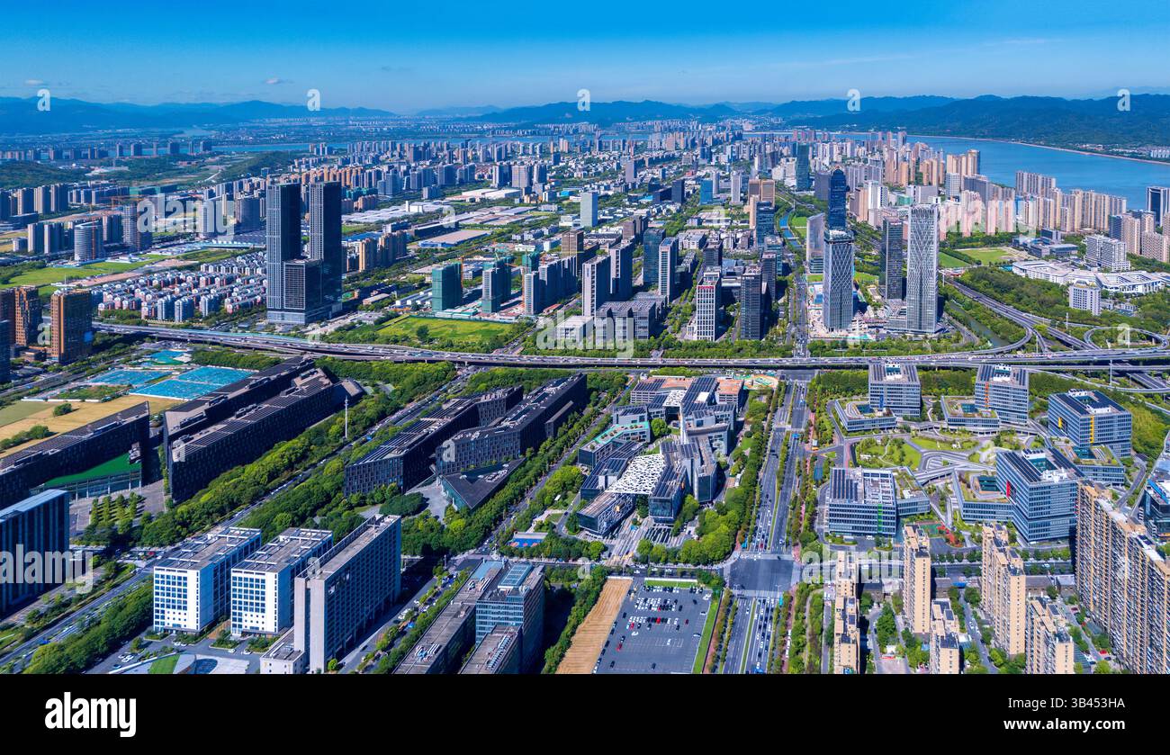 Ville Internet de Binjiang, Hangzhou, Zhejiang, Chine Banque D'Images