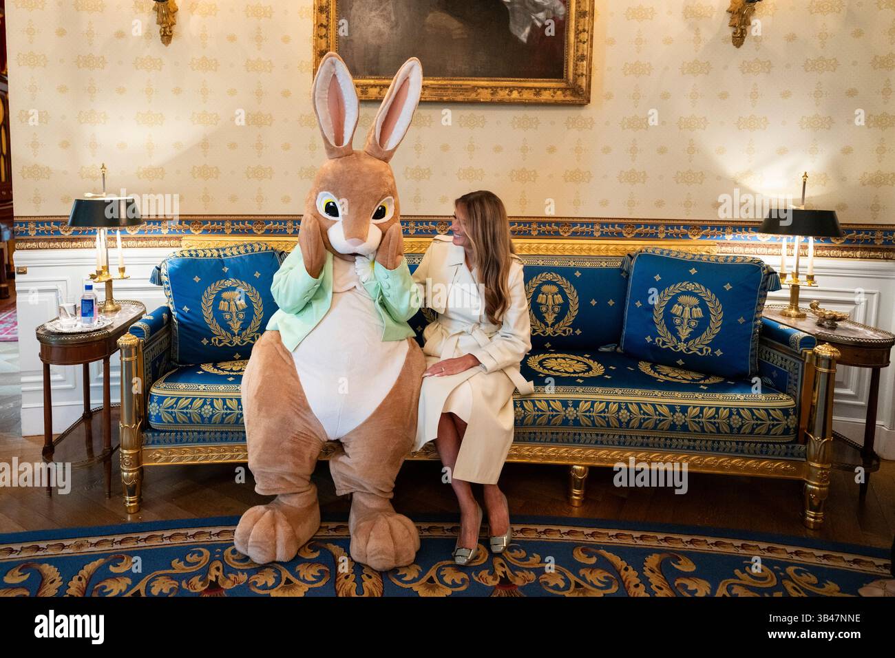 WASHINGTON DC, États-Unis - 21 avril 2025 - dans les coulisses du rouleau d'œufs de Pâques annuel de la Maison Blanche, lundi 21 avril 2025, sur la pelouse sud de l'Institut Banque D'Images