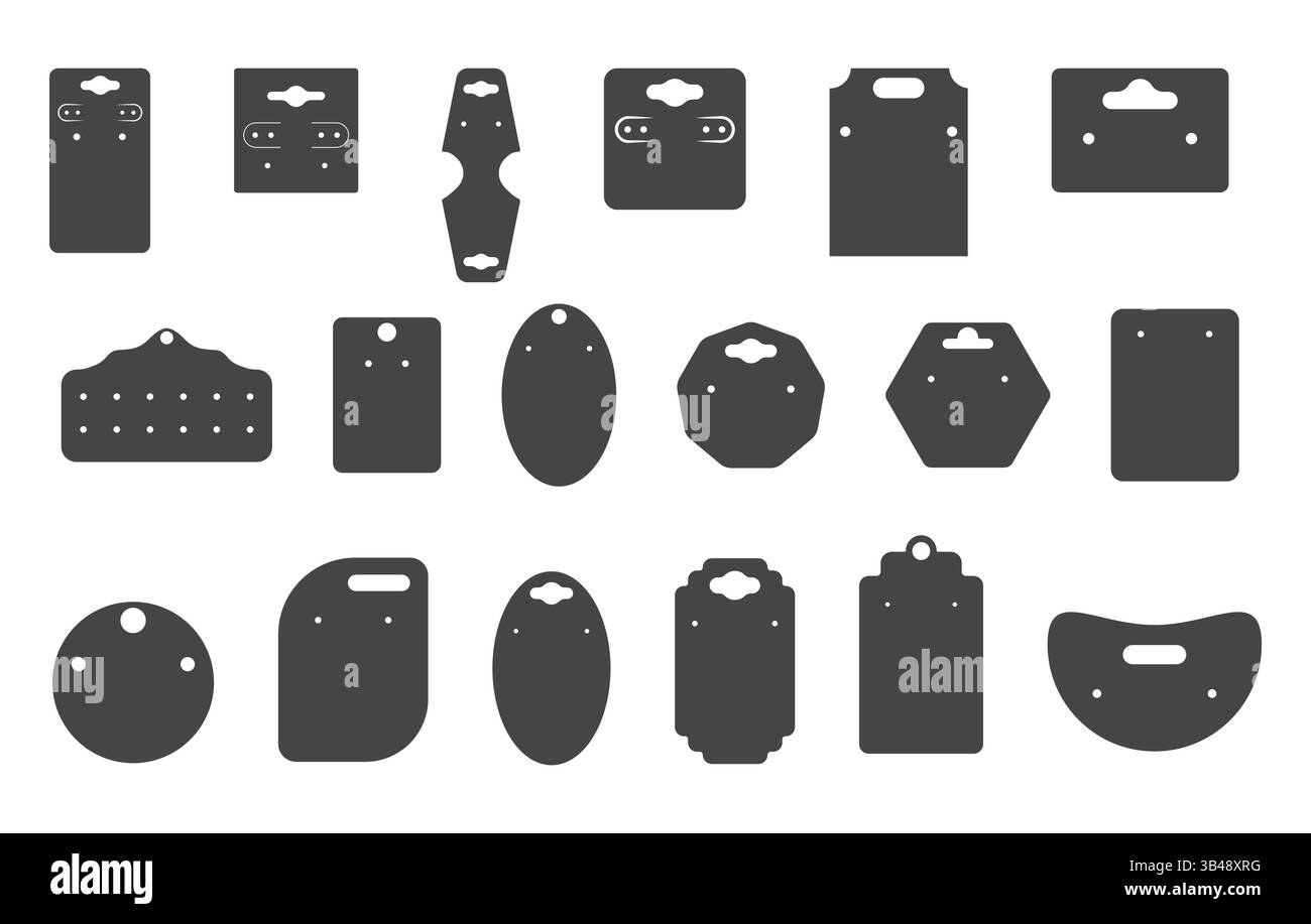 Carte d'affichage de boucle d'oreille svg, silhouette de carte d'oreille, silhouette de carte d'affichage de boucle d'oreille, carte d'oreille svg Illustration de Vecteur