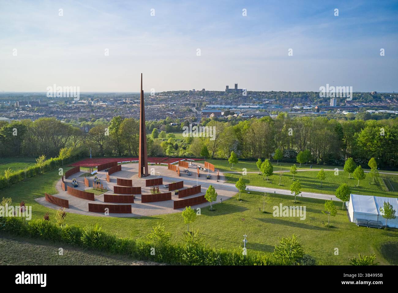 Centre international de commandement des bombardiers ouvert en 2018, le Centre international de commandement des bombardiers (IBCC) est un mémorial et un centre d'interprétation Banque D'Images
