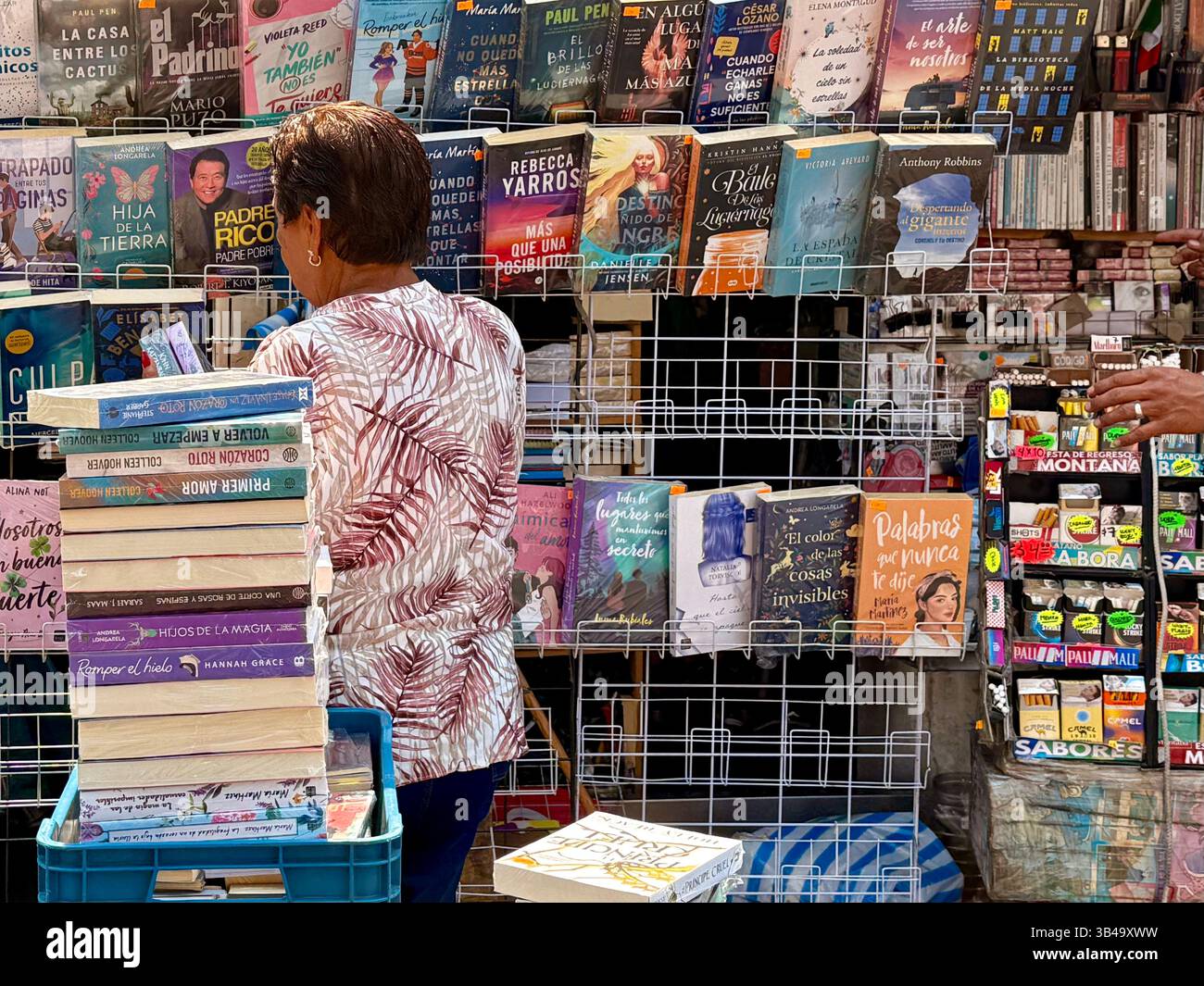 Libraire d'occasion dans le centre historique, Mexico, Mexique Banque D'Images